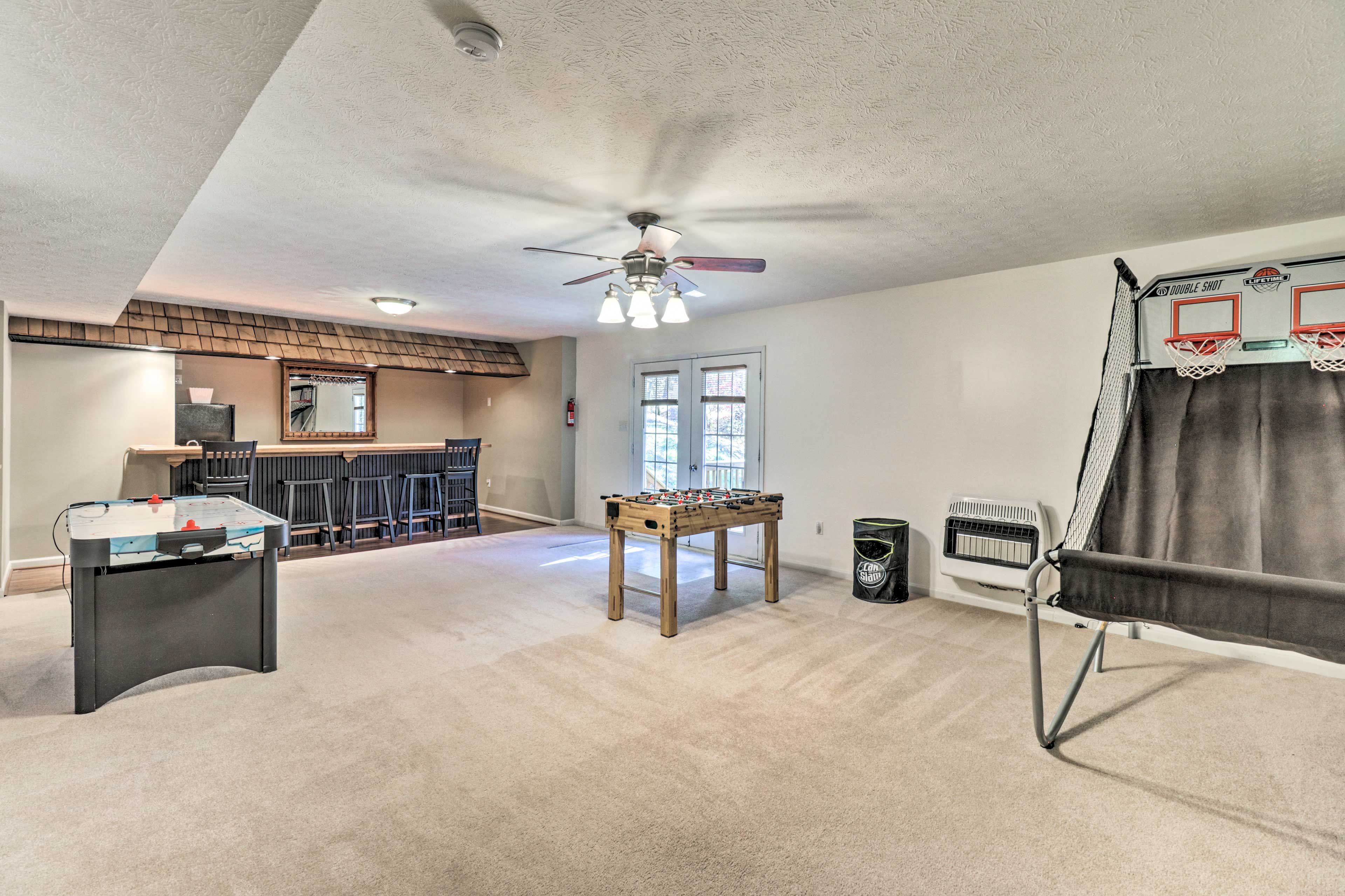 Game Room | Basement | Air Hockey Table | Basketball Game | Foosball Table