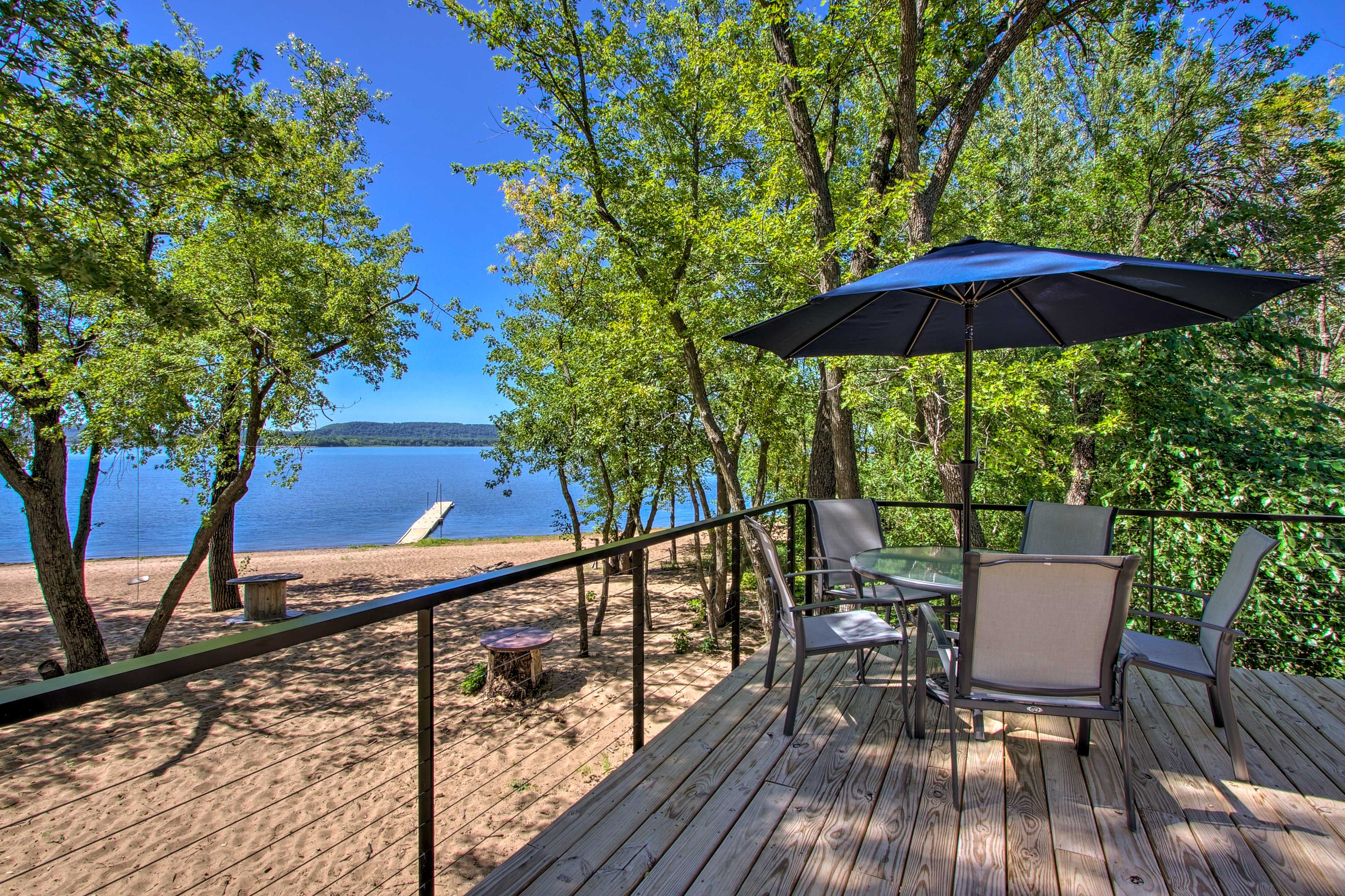 Spacious Deck | Gas Grill | Private Beach & Boat Dock