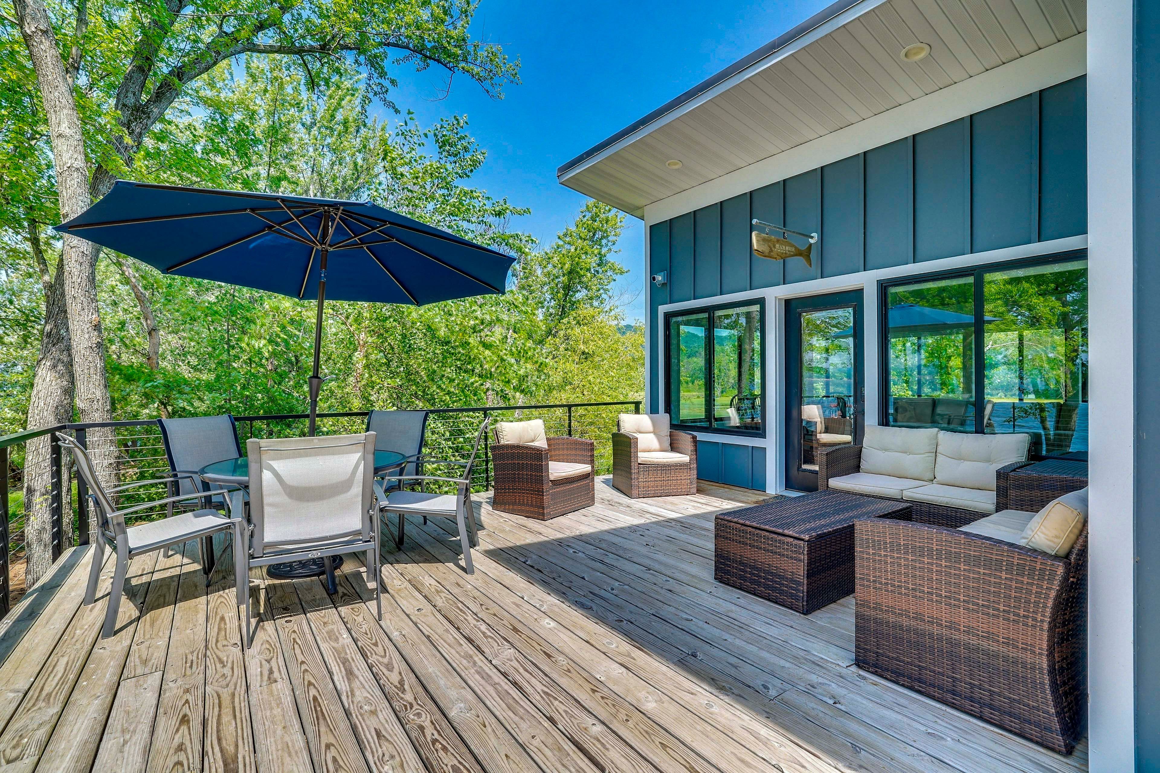 Spacious Deck | Gas Grill | Private Beach & Boat Dock