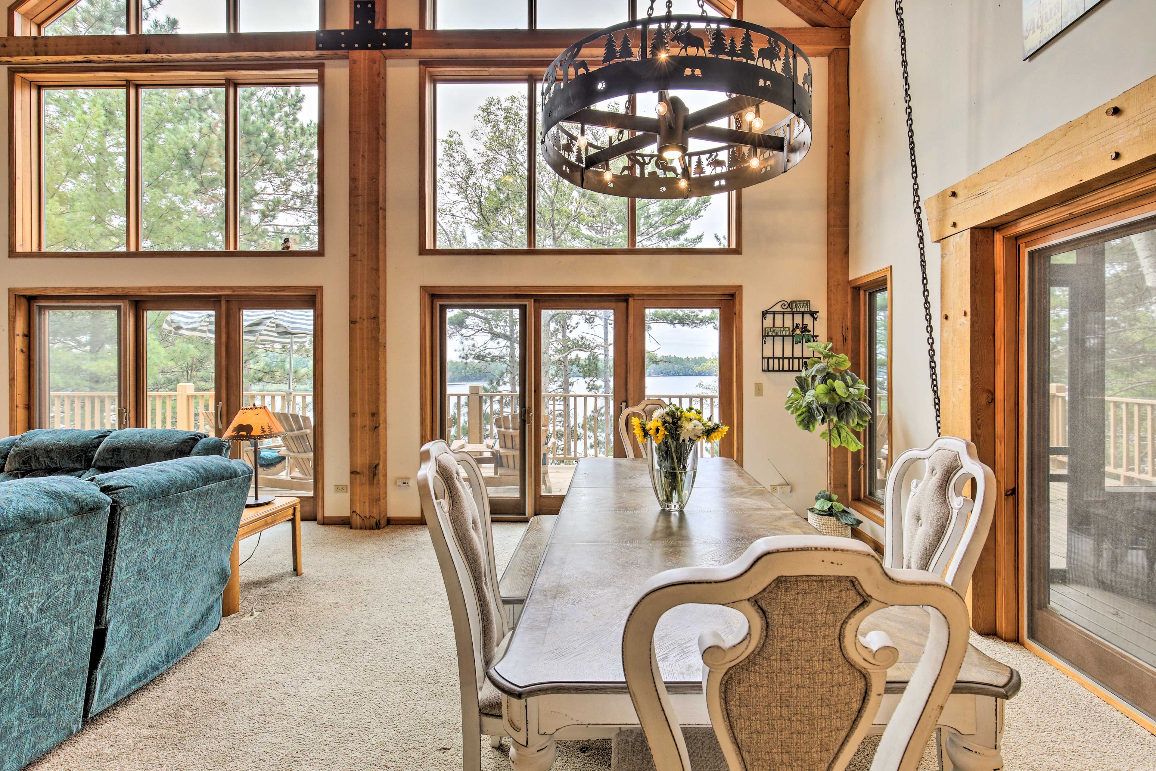 Dining Area | Dishware & Flatware Provided | Breakfast Bar w/ Additional Seating