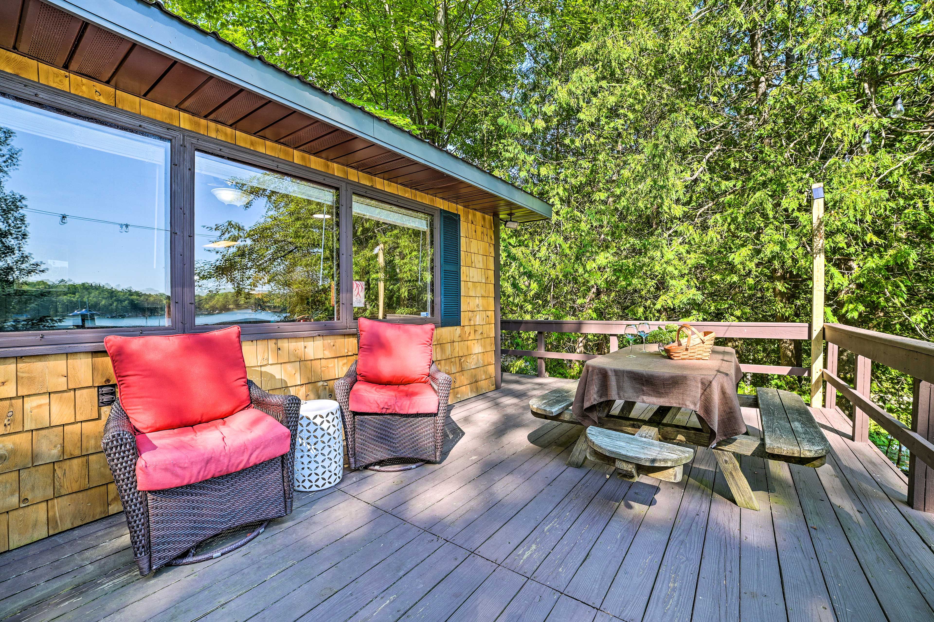 Private Deck | Gas Grill (Gas Provided) | Lake Views
