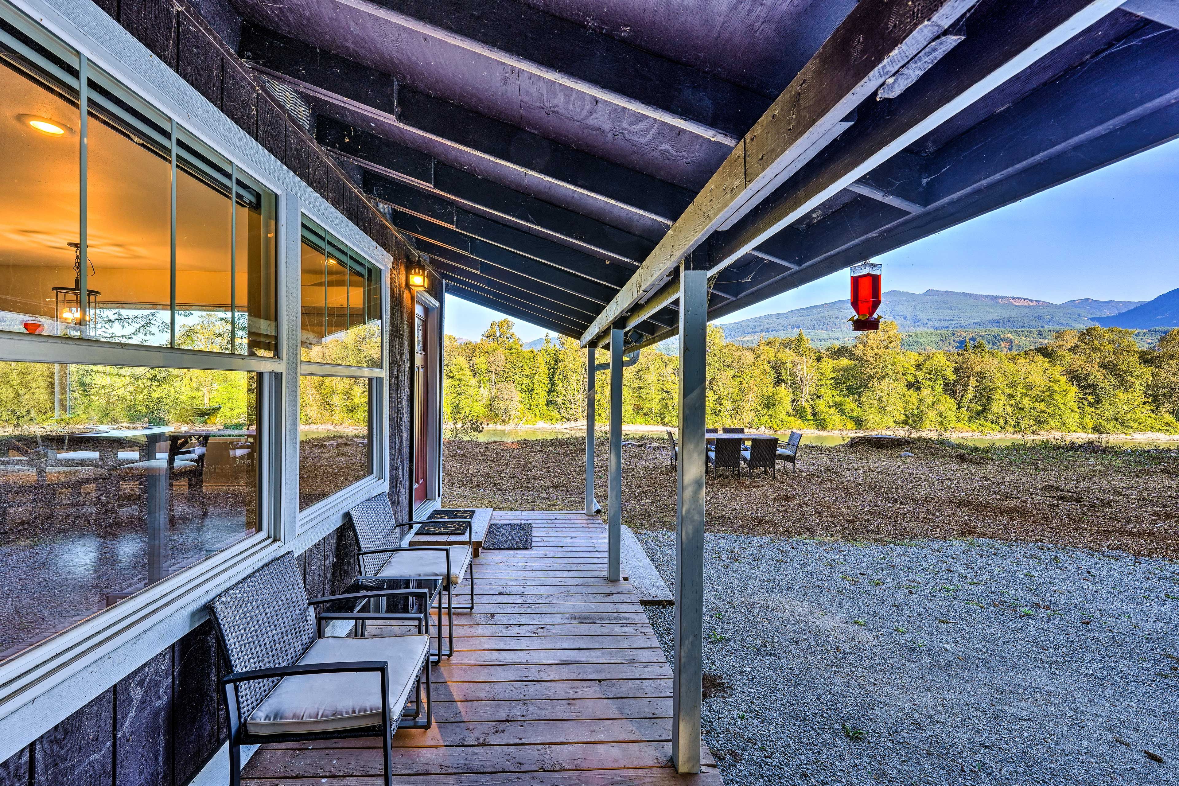 Covered Porch | River & Mountain Views | Gas Grill