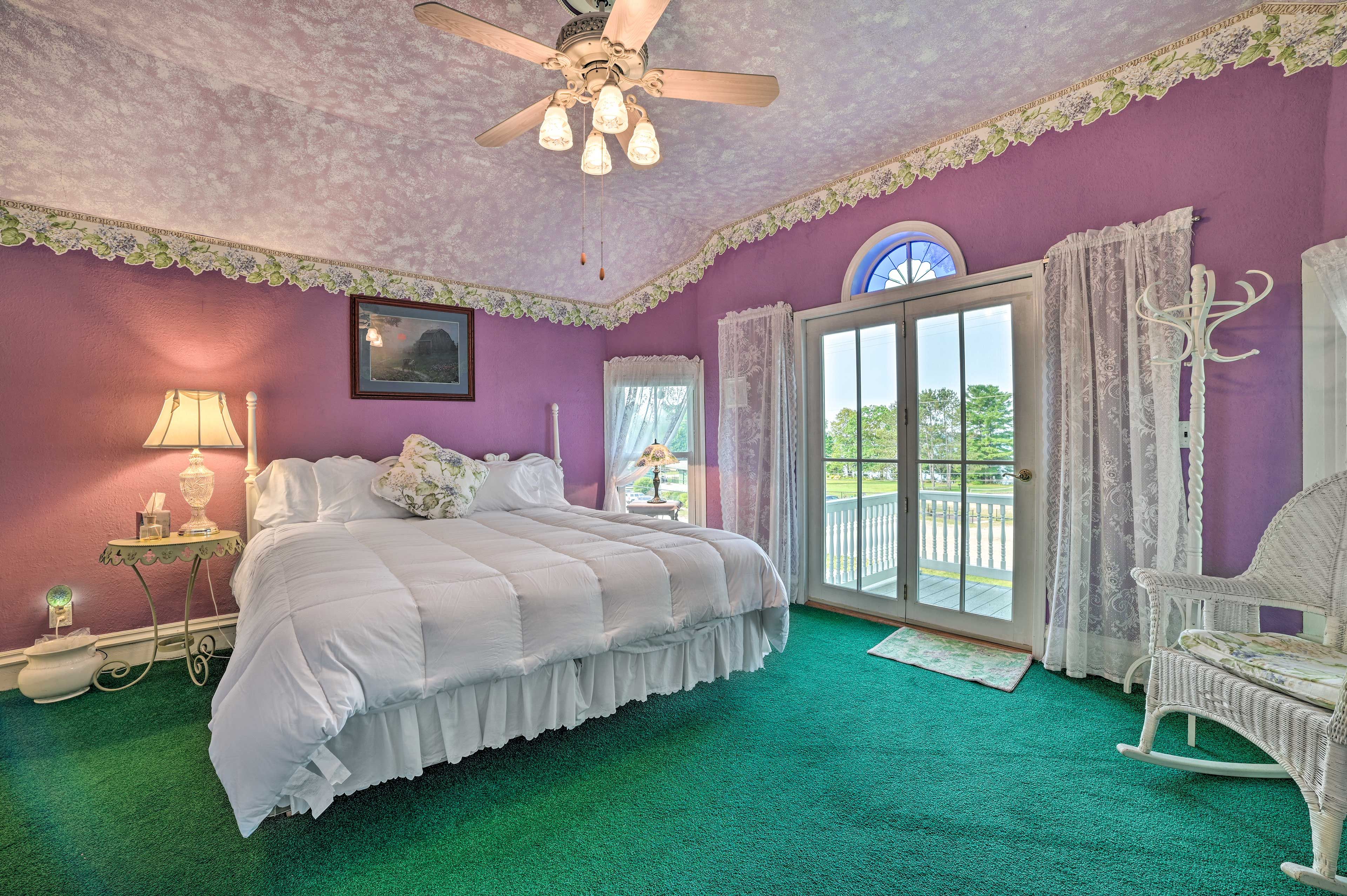Bedroom 2 | King Bed | Cable TV | Fireplace | Access to Balcony
