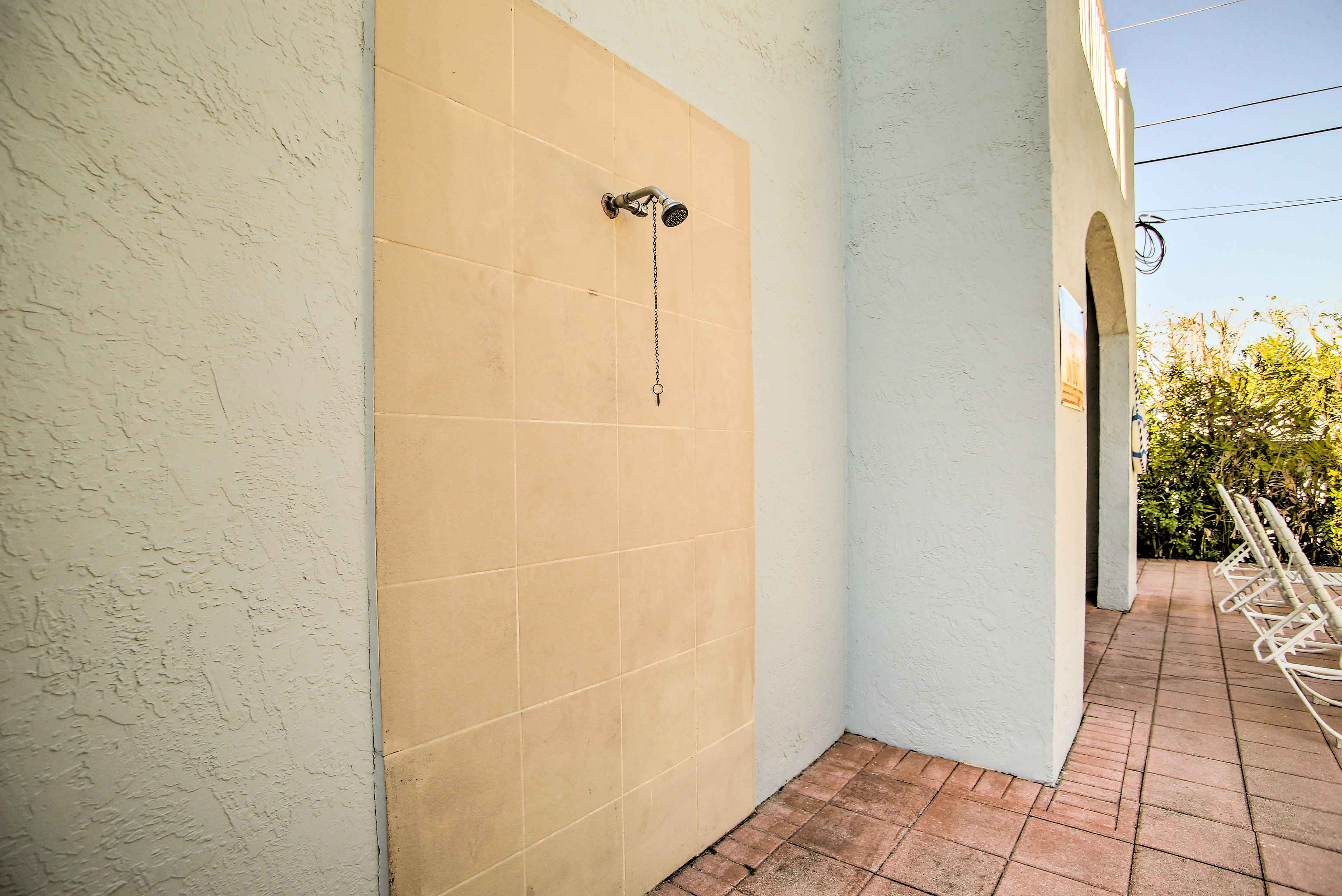 Outdoor Shower in Pool Area