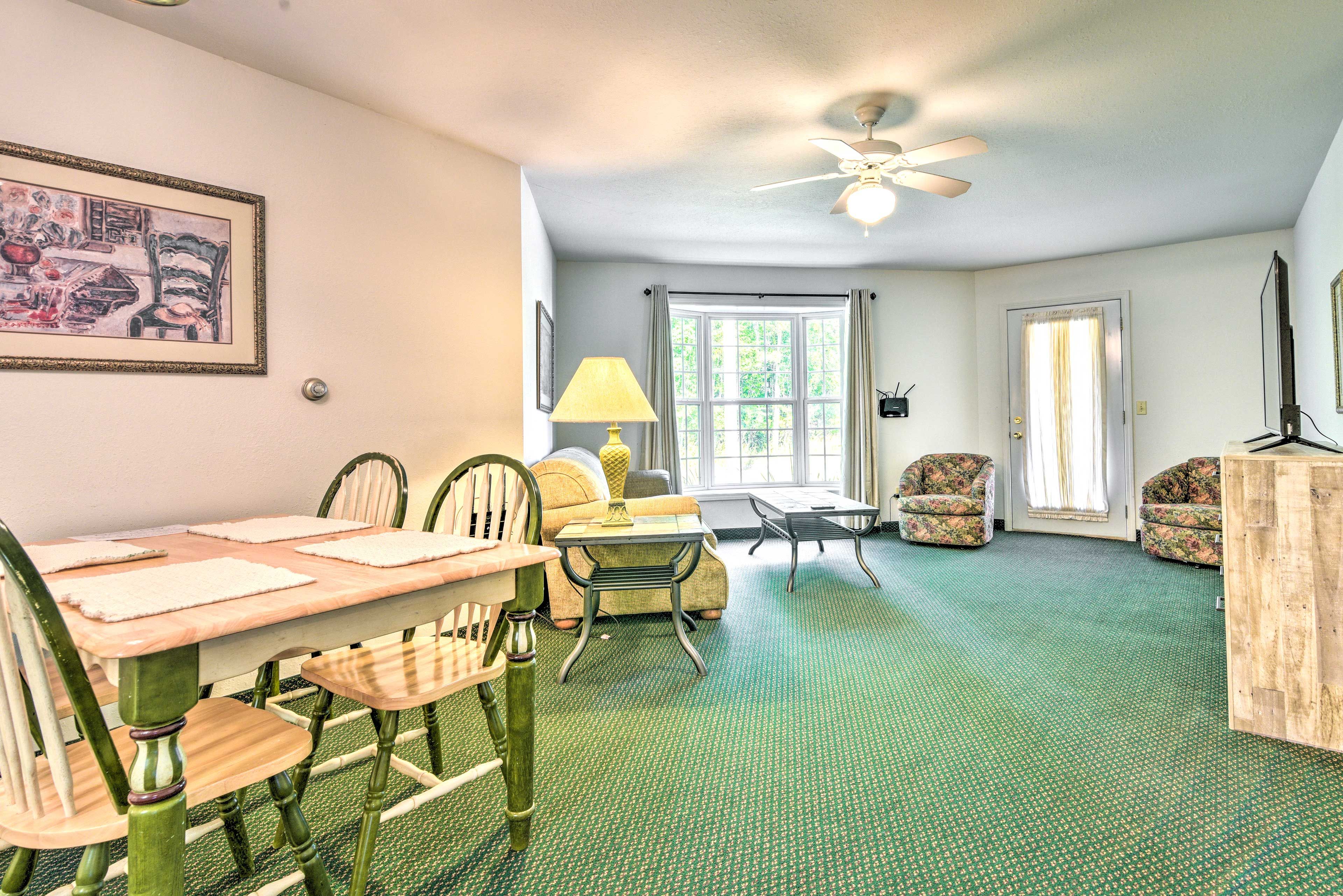 Pigeon Vacation Rental | 2BR | 2BA | Step-Free Access | 1,100 Sq Ft