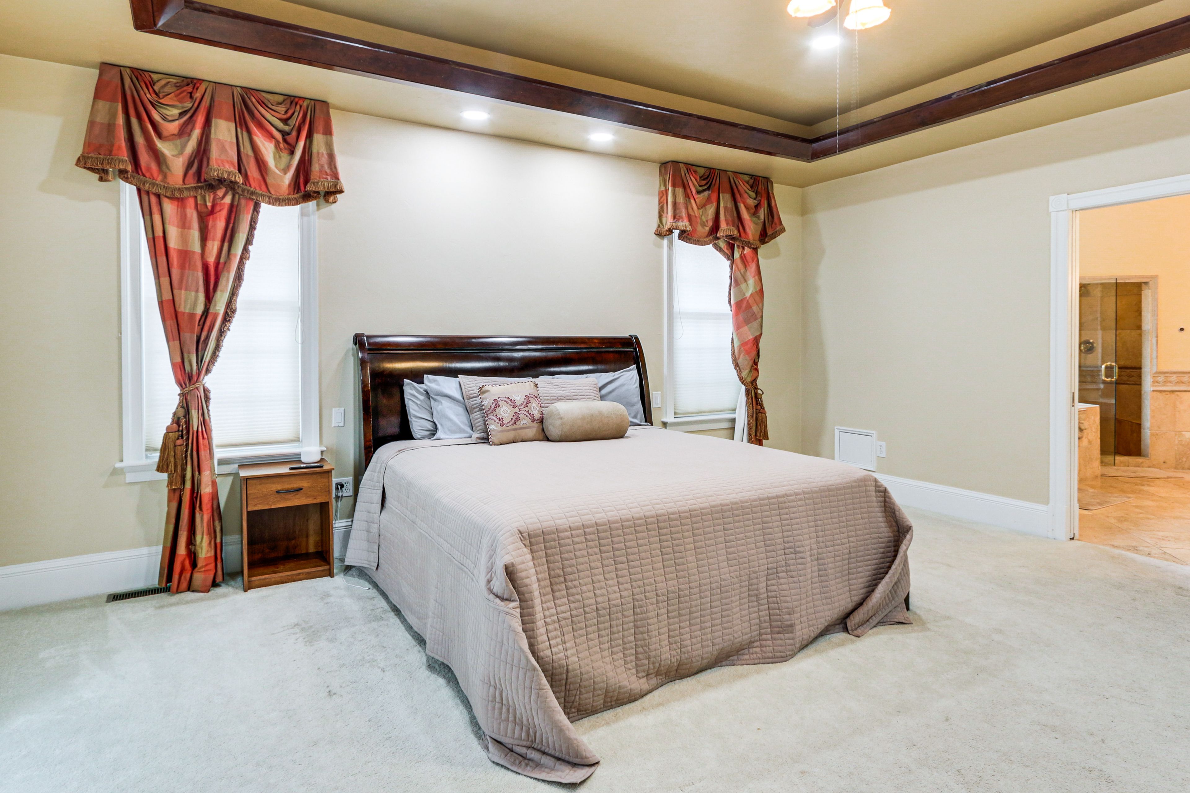 Bedroom 1 | 1st Floor | King Bed | Linens Provided | Sitting Area