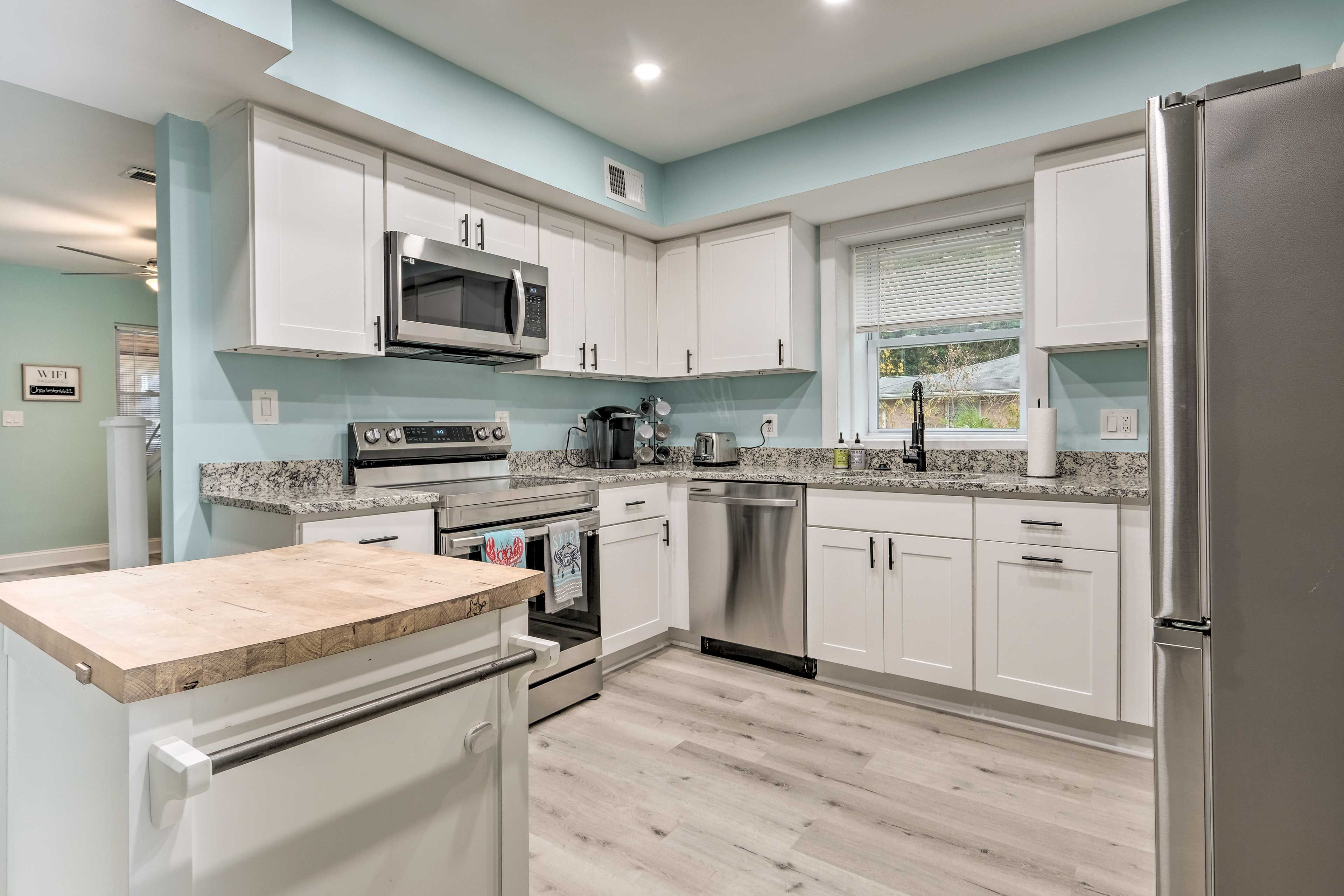 Kitchen | Pet Friendly w/ Fee