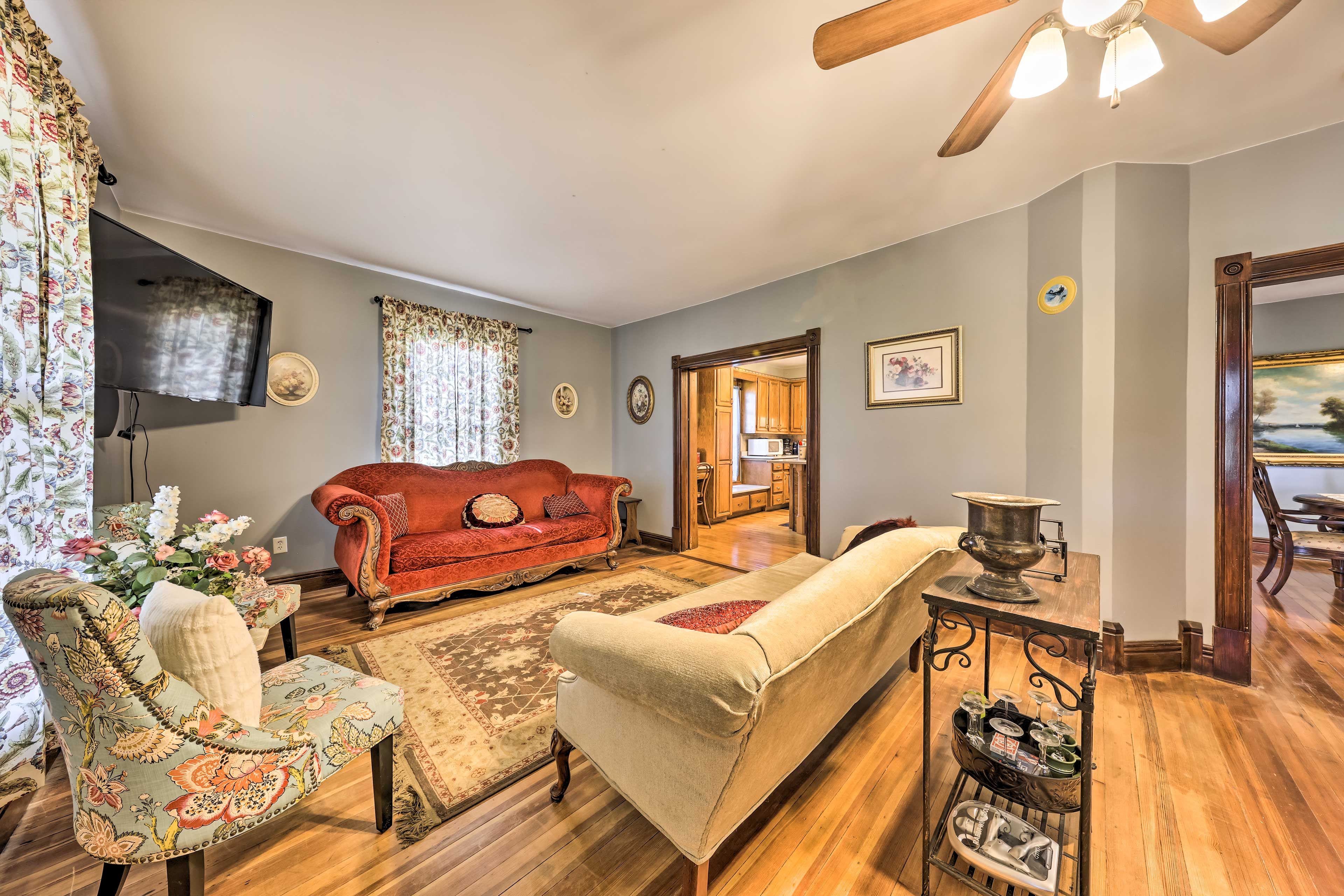 Living Room | 2-Story House | Historic 120-Year Old Farmhouse