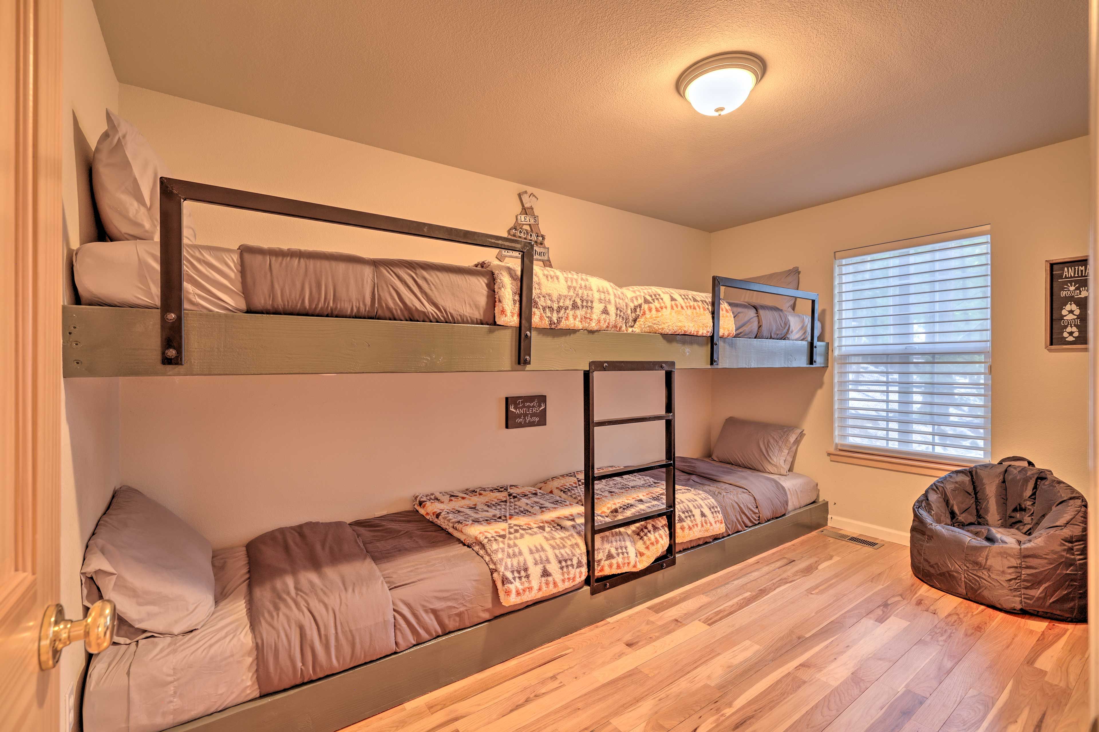 Bedroom 3 | Lower Level | 2 Twin XL Bunk Beds