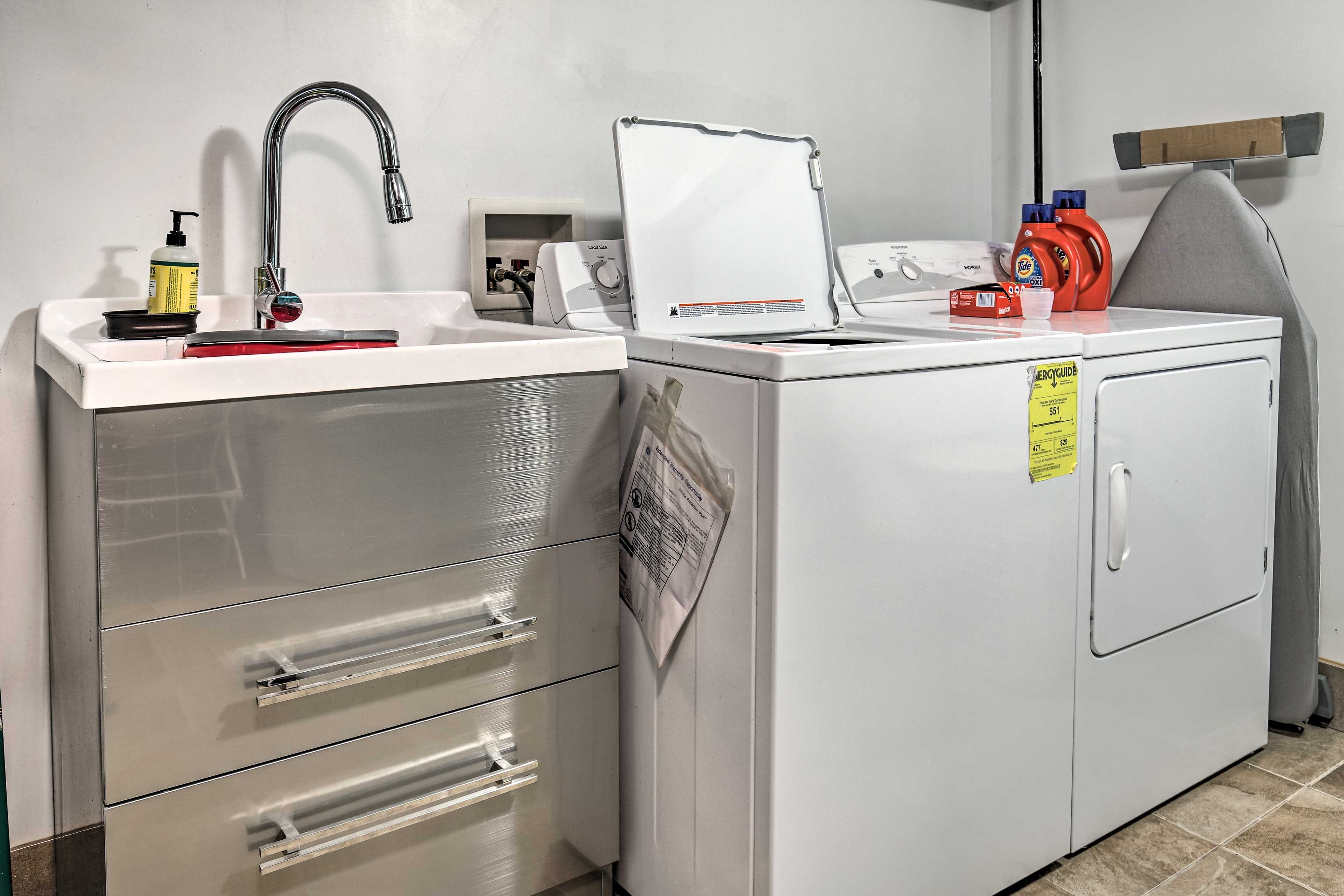 Washer + Dryer | Laundry Detergent Provided