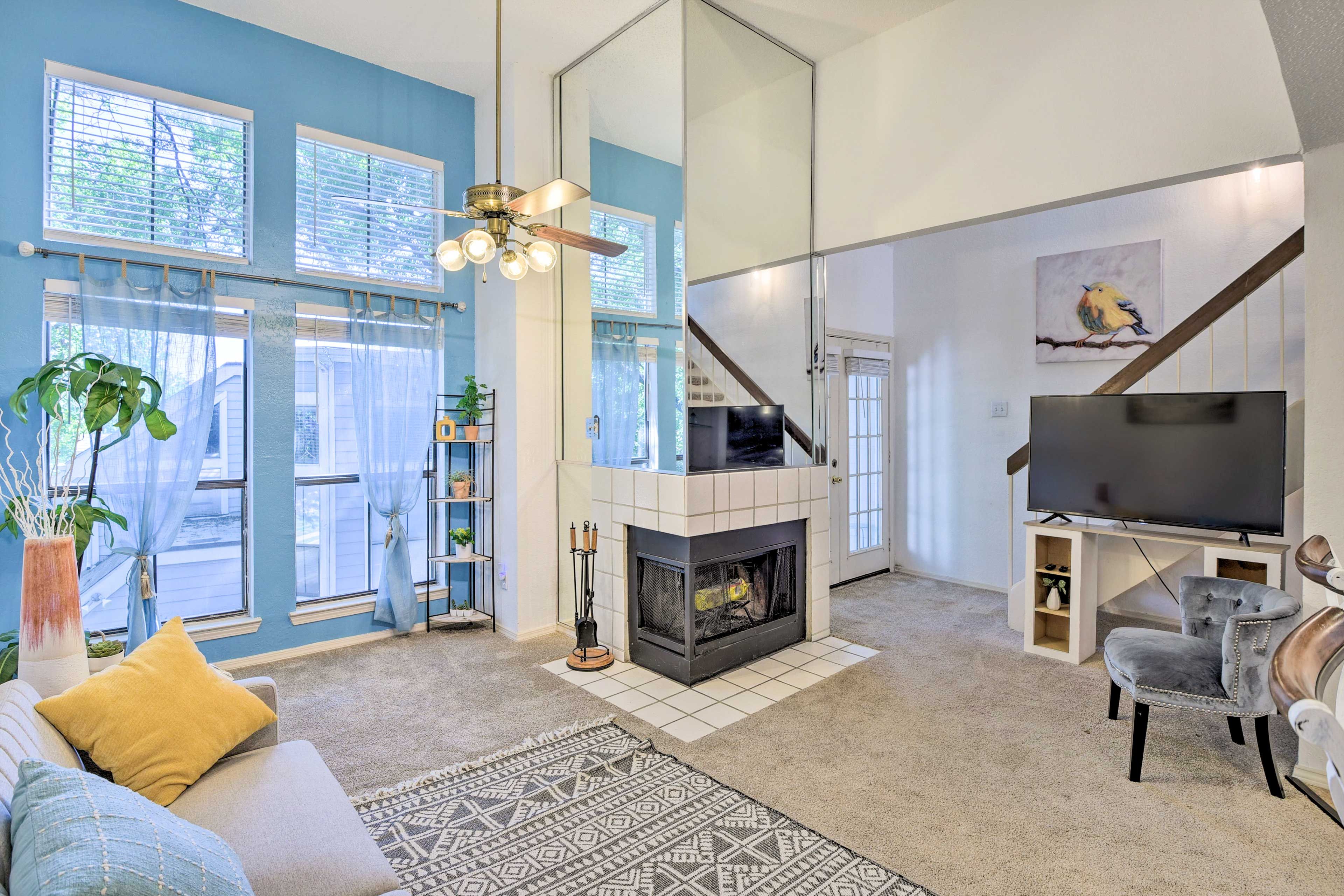 Irving Vacation Rental | 1BR + Loft | 1BA | Stairs Required for Entry