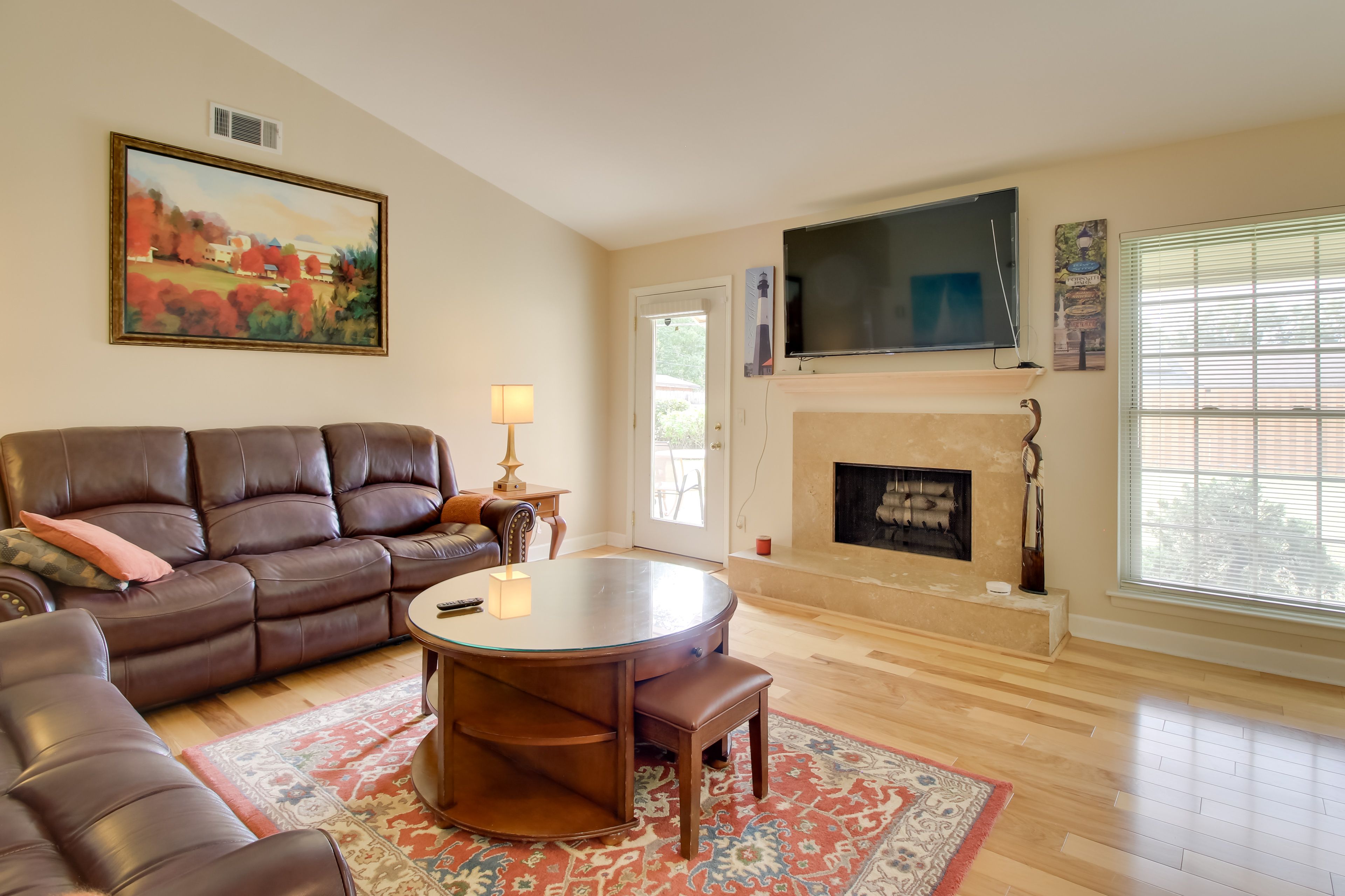 Living Room | Single-Story Home | Queen Air Mattress | Smart TV