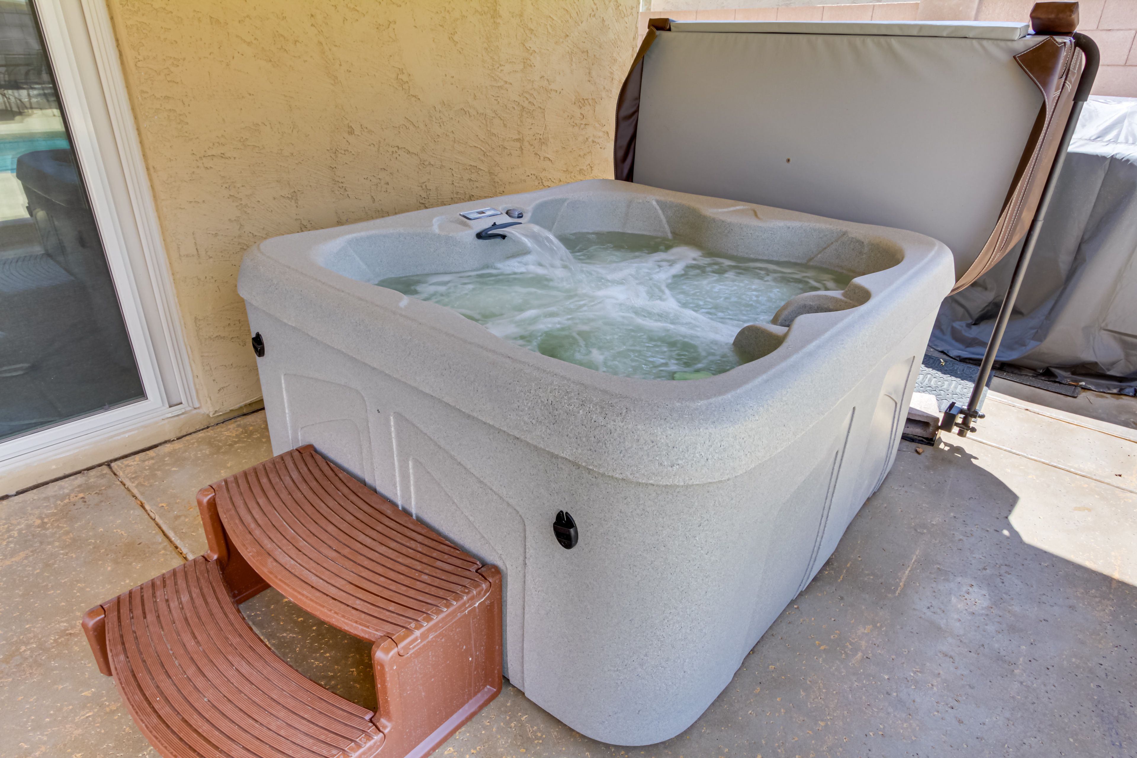Covered Patio | Private Hot Tub