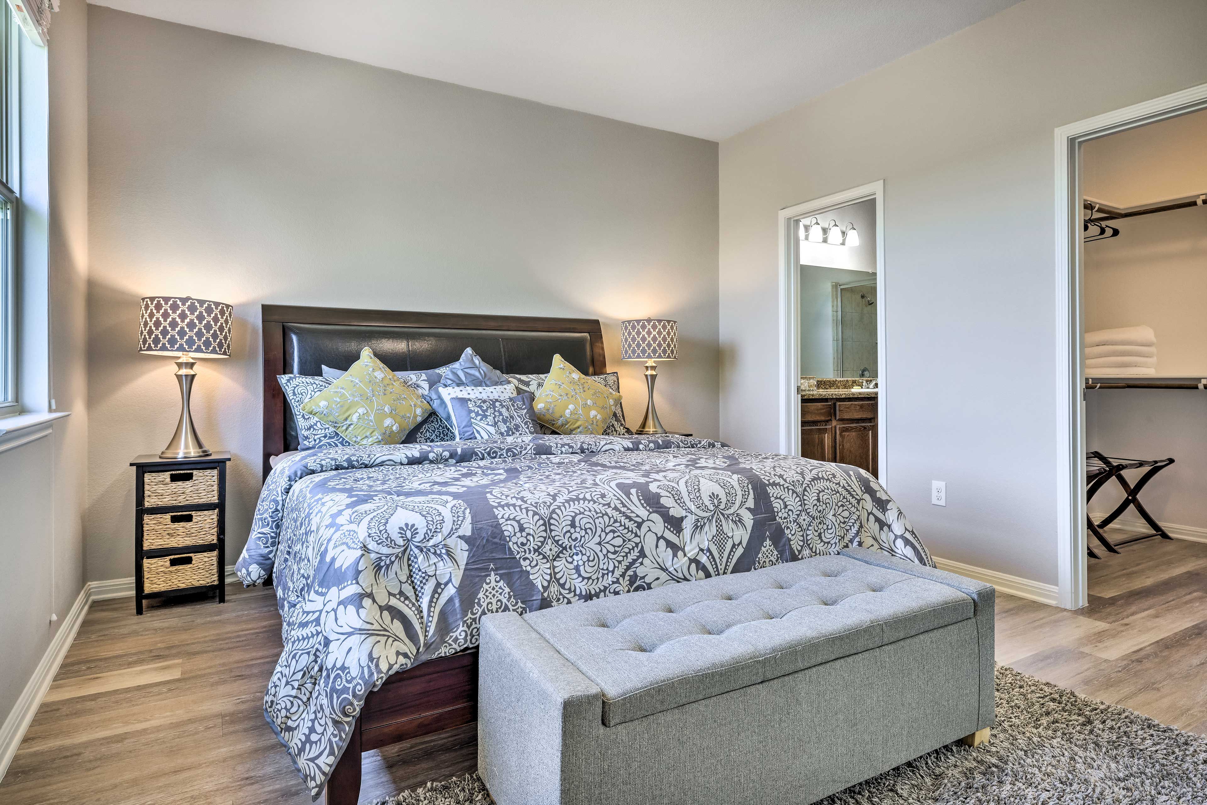 Bedroom 1 | California King Bed | Linens Provided | En-Suite Bathroom