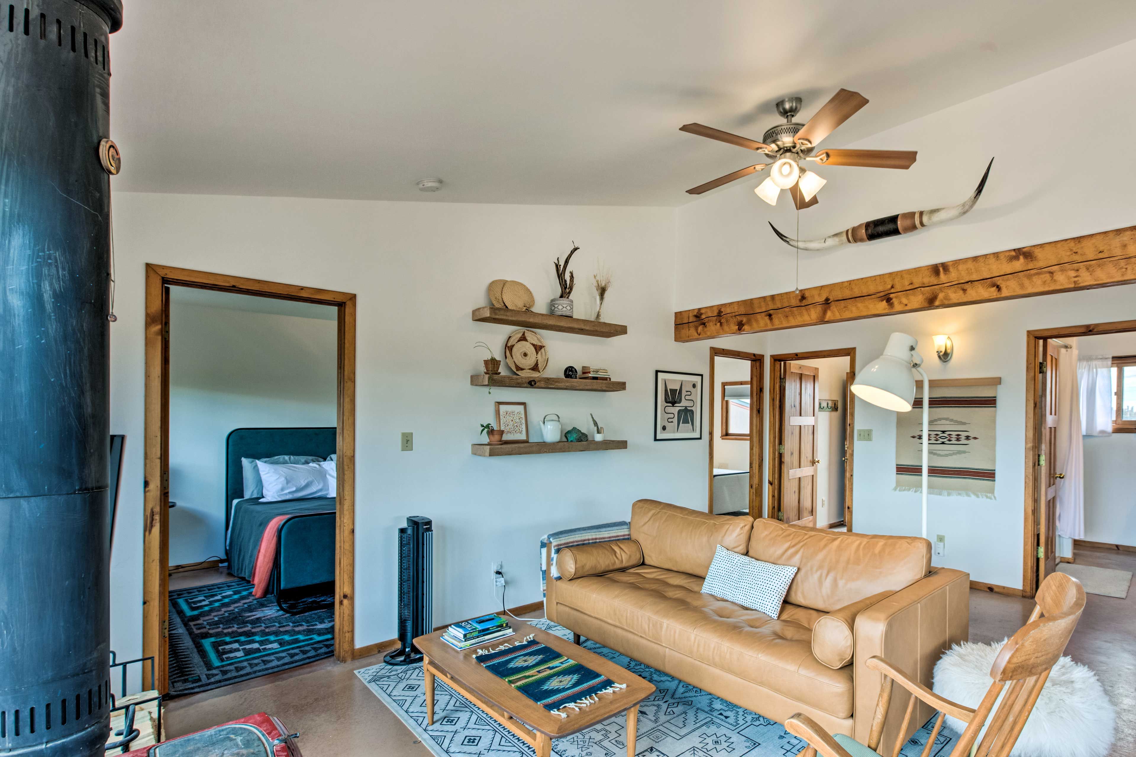 Living Room | Wood-Burning Stove | Smart TV