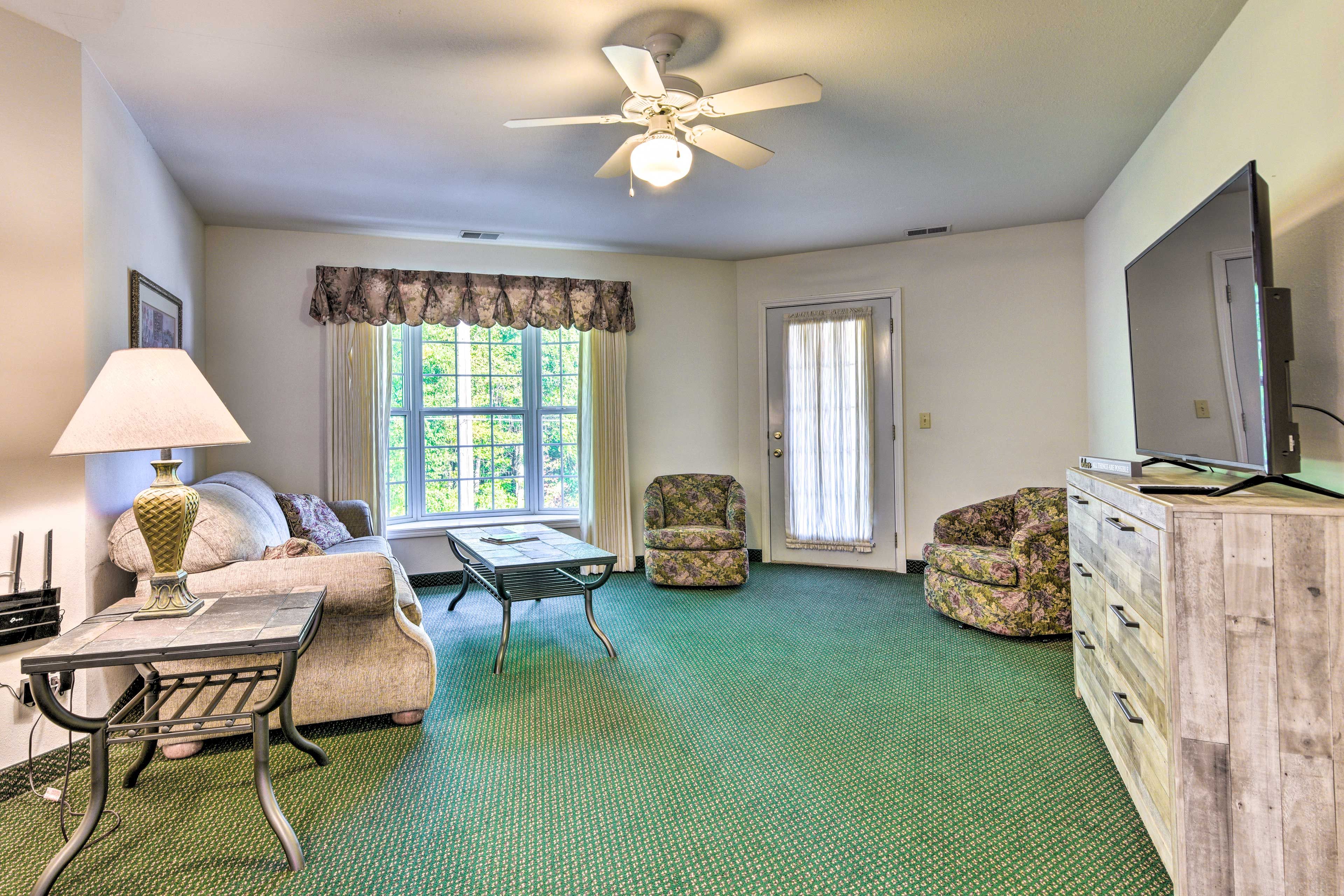Pigeon Vacation Rental | 2BR | 2BA | Stairs Required to Access | 1,100 Sq Ft