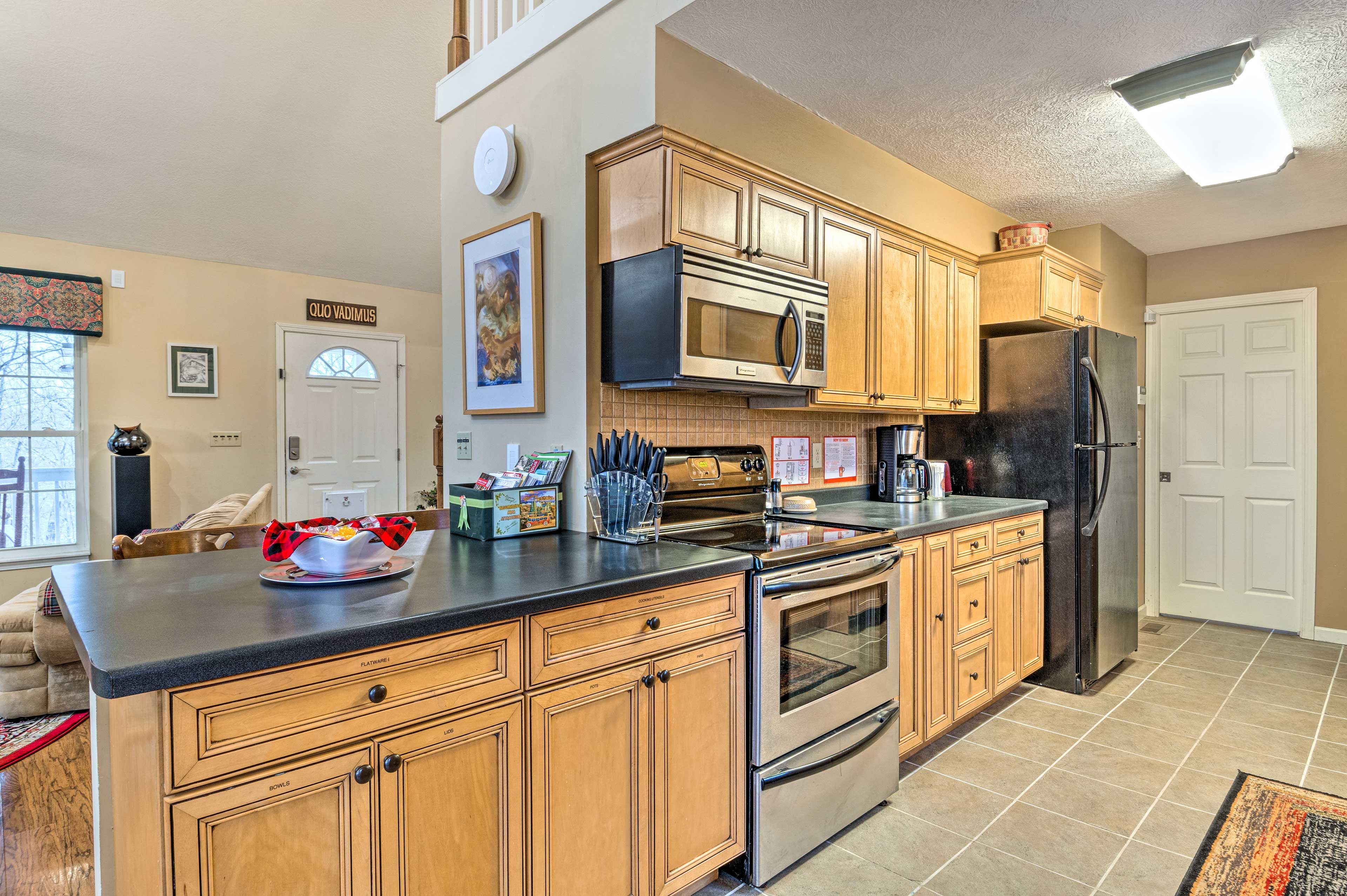 Kitchen | Keyless Entry | Wood-Burning Fireplace