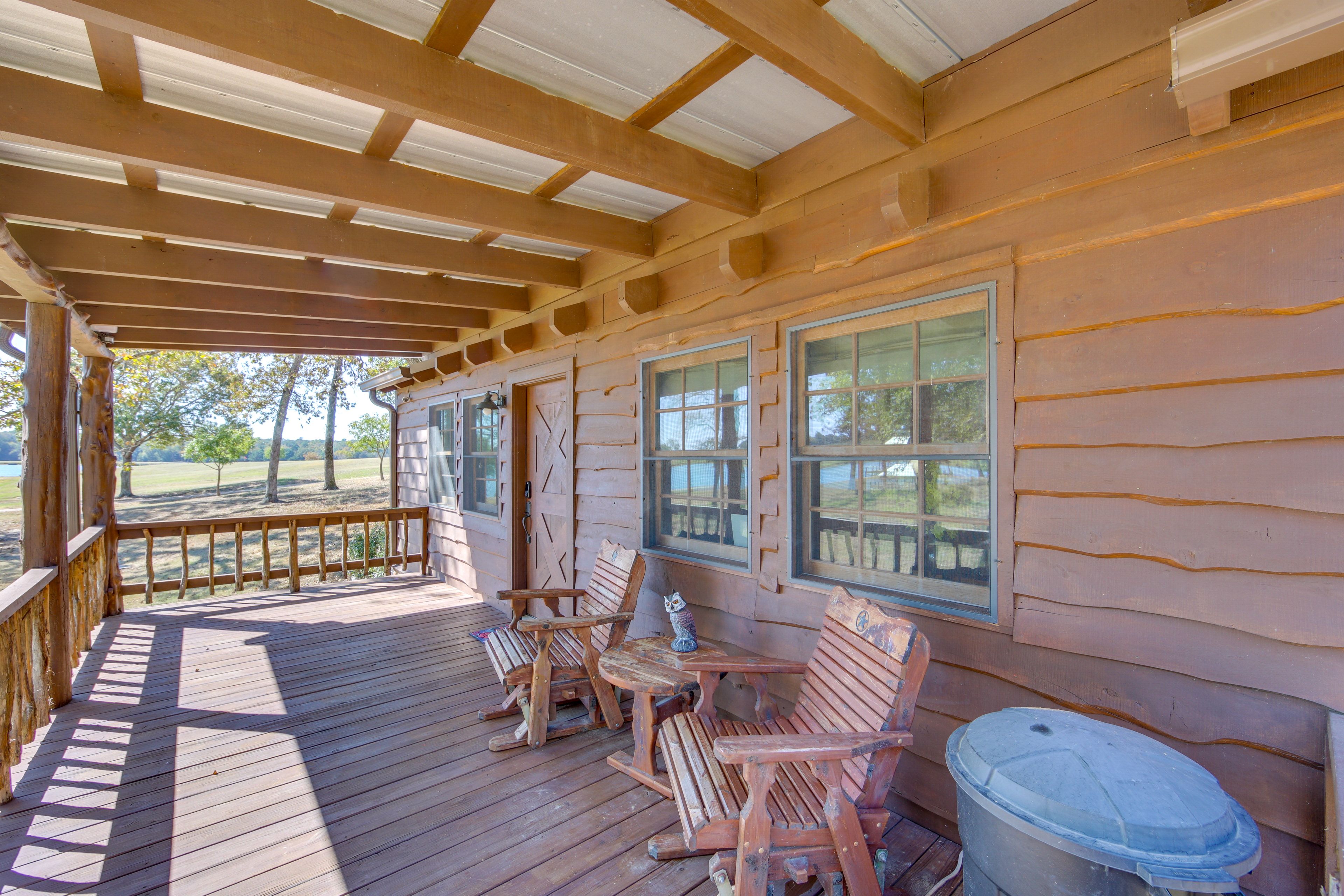 Covered Porch | Lake View | Charcoal Grill (Charcoal Provided)