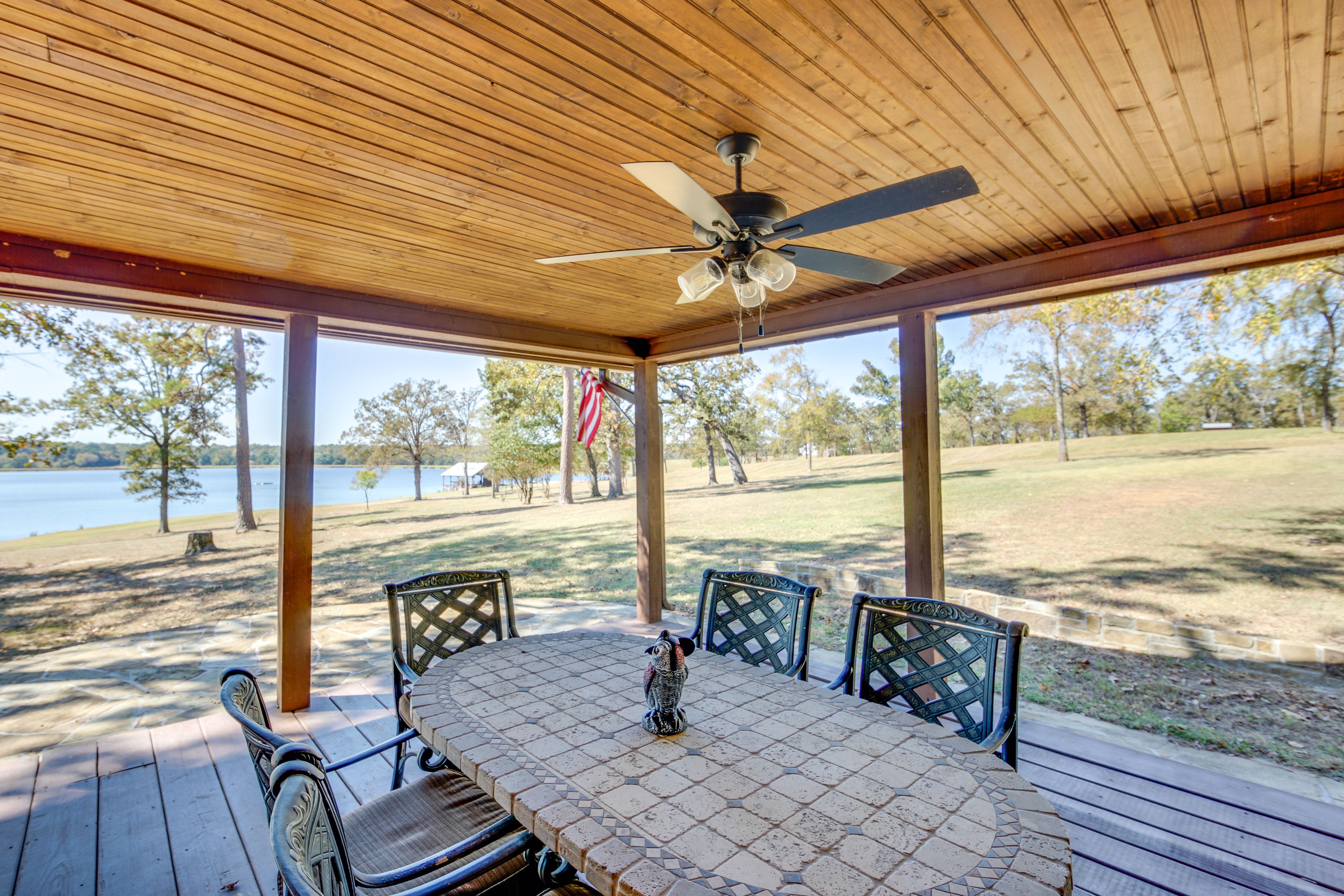 Covered Porch | Lake View | Charcoal Grill (Charcoal Provided)