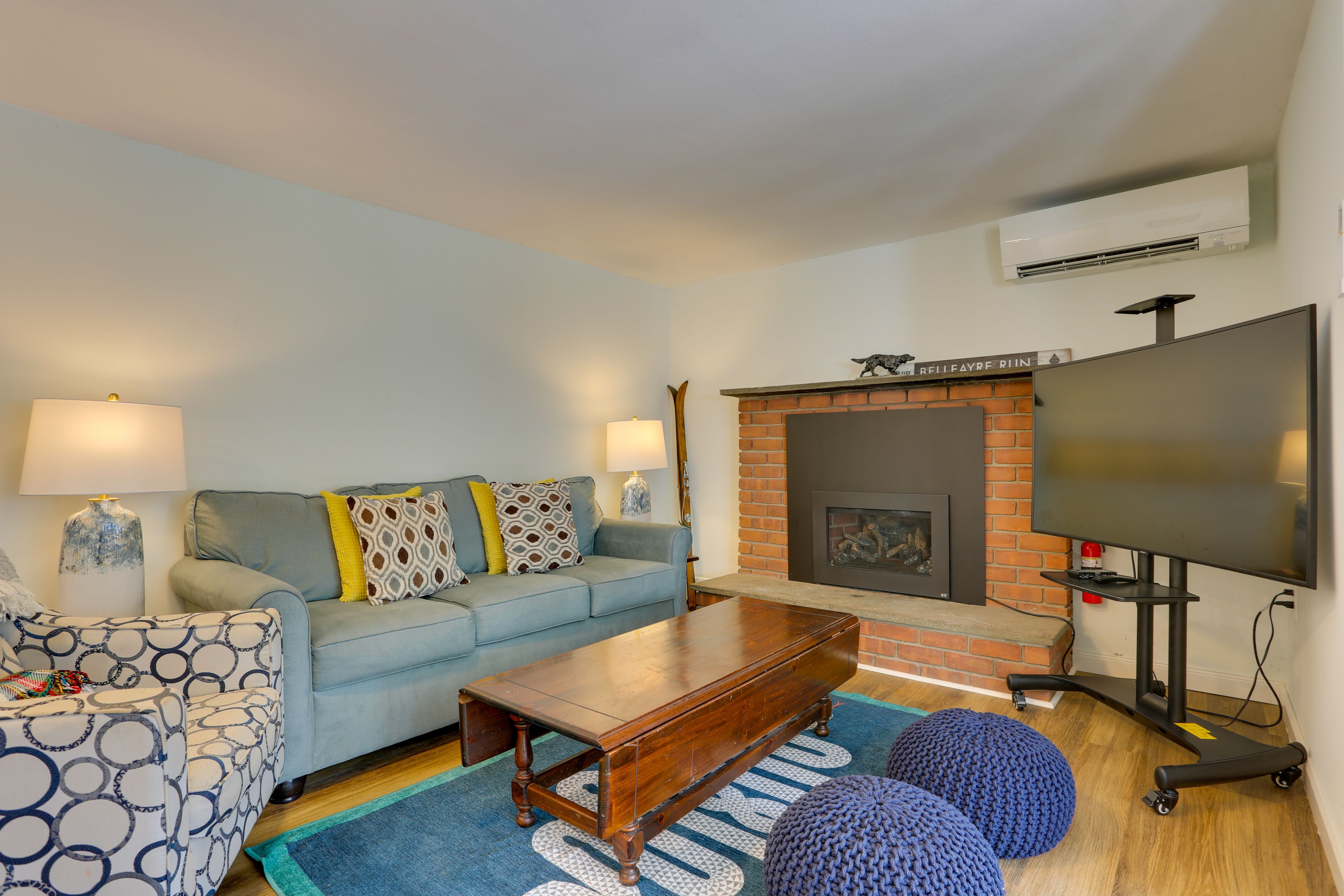 TV Room | Lower Level | Gas Fireplace | Smart TV