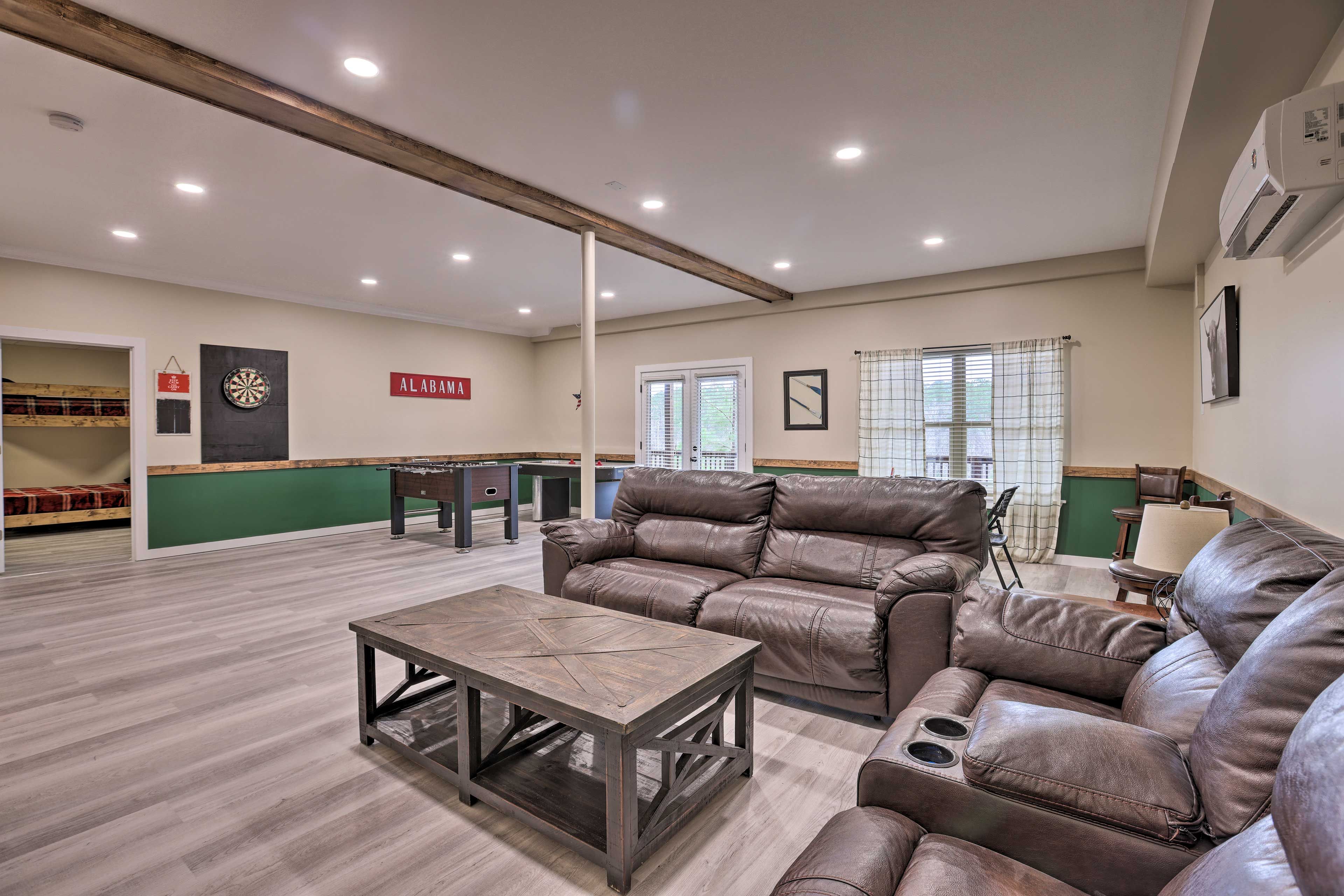 Game Room | Smart TV | Mini-Split A/C Units | Basement