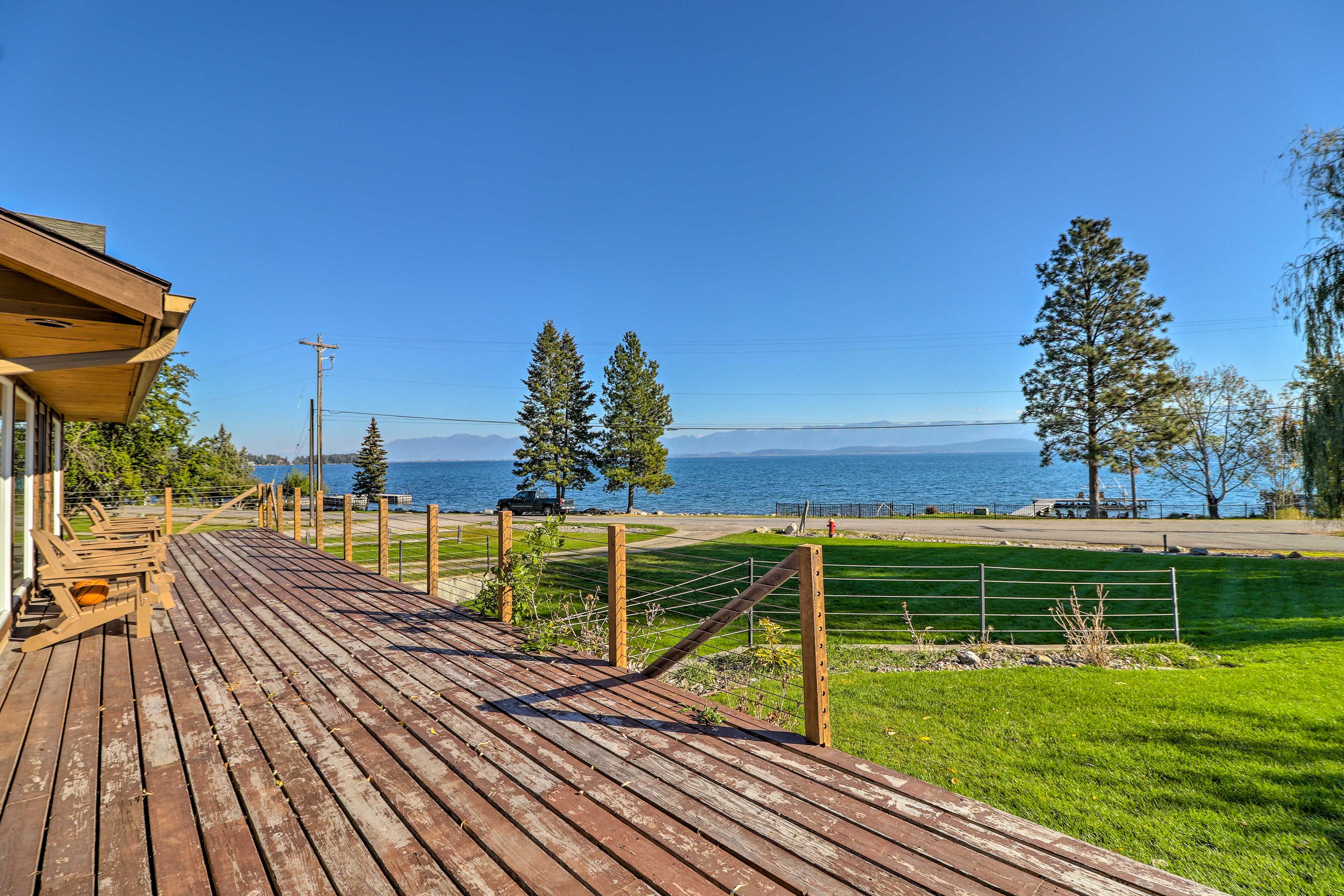 Deck | Mountain & Lake Views