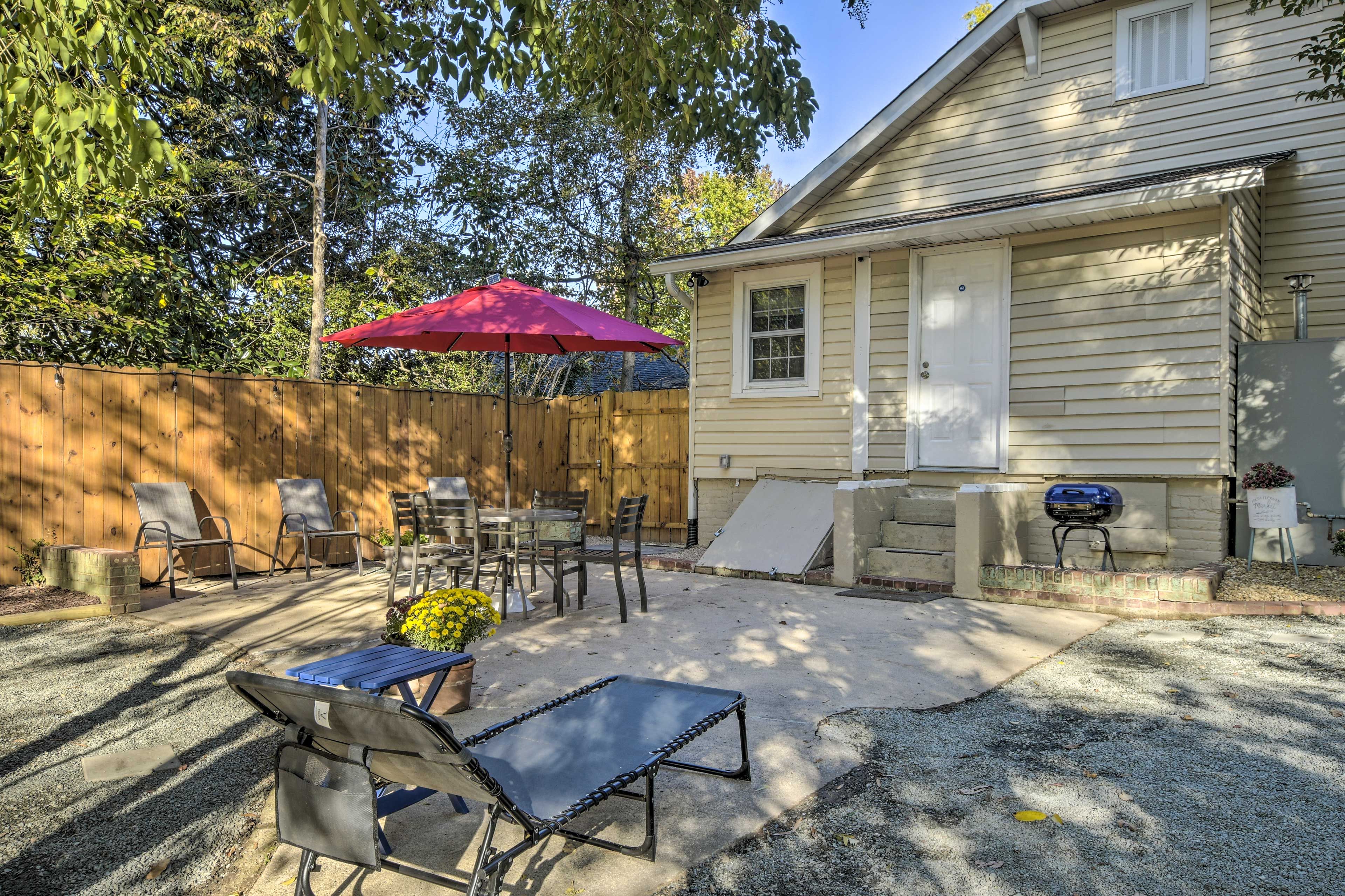 Outdoor Space | Charcoal Grill | Hammock | Bocce | Wood-Burning Fire Pit