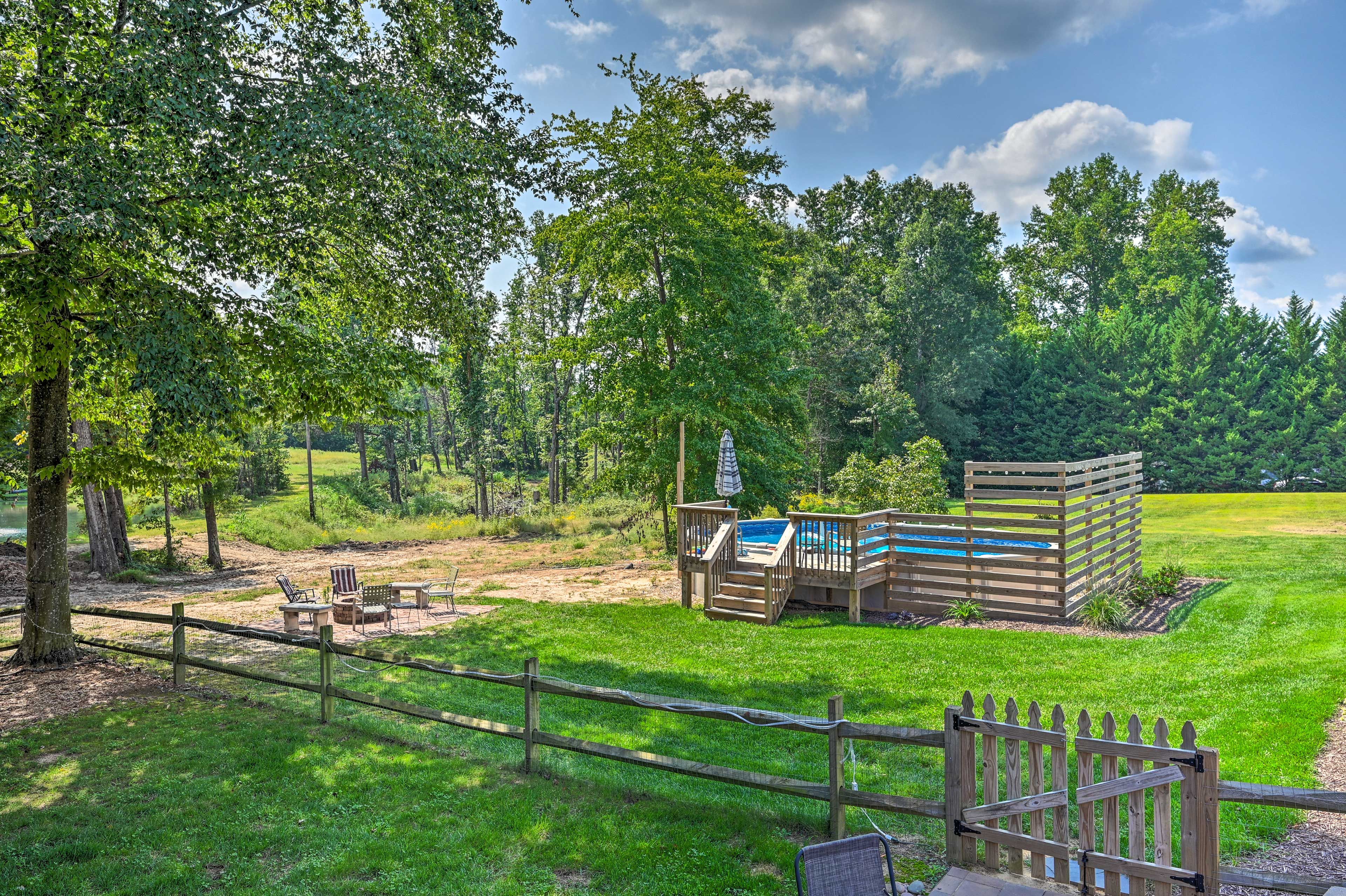 Backyard | Above-Ground Pool | Fire Pit