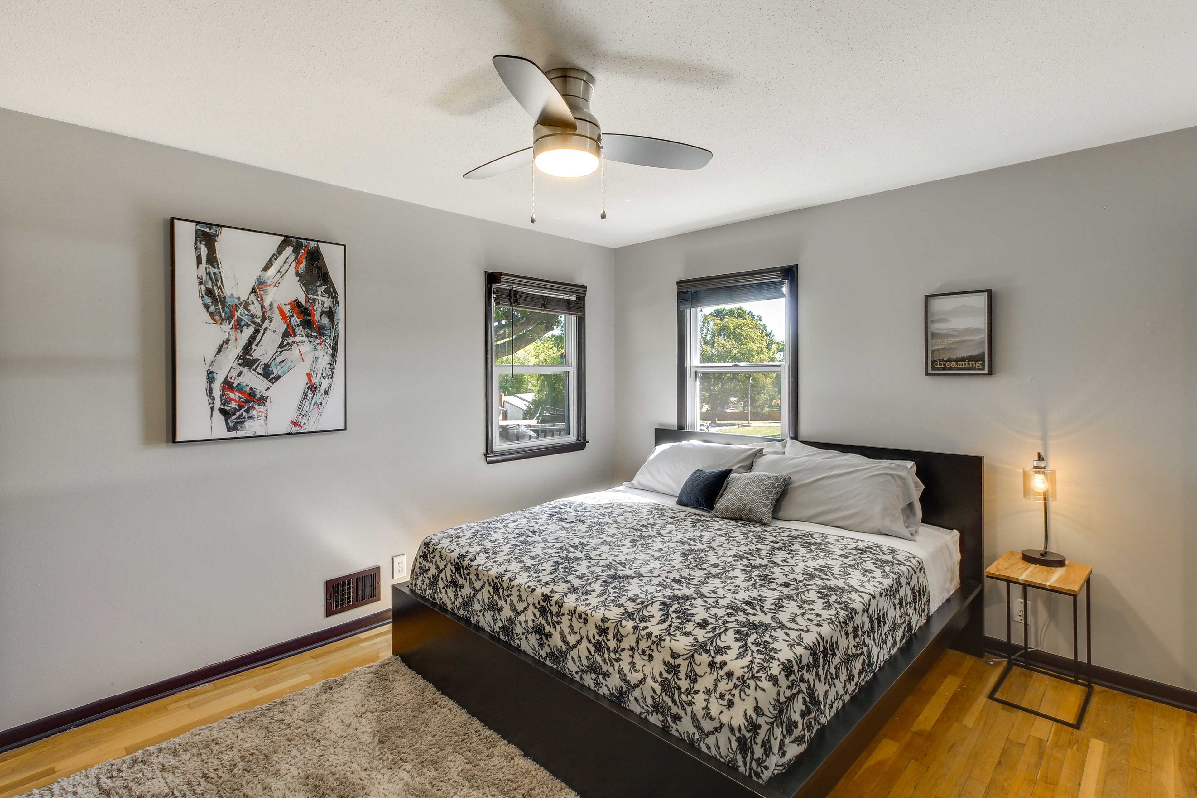 Bedroom 1 | California King Bed | En-Suite Half Bath