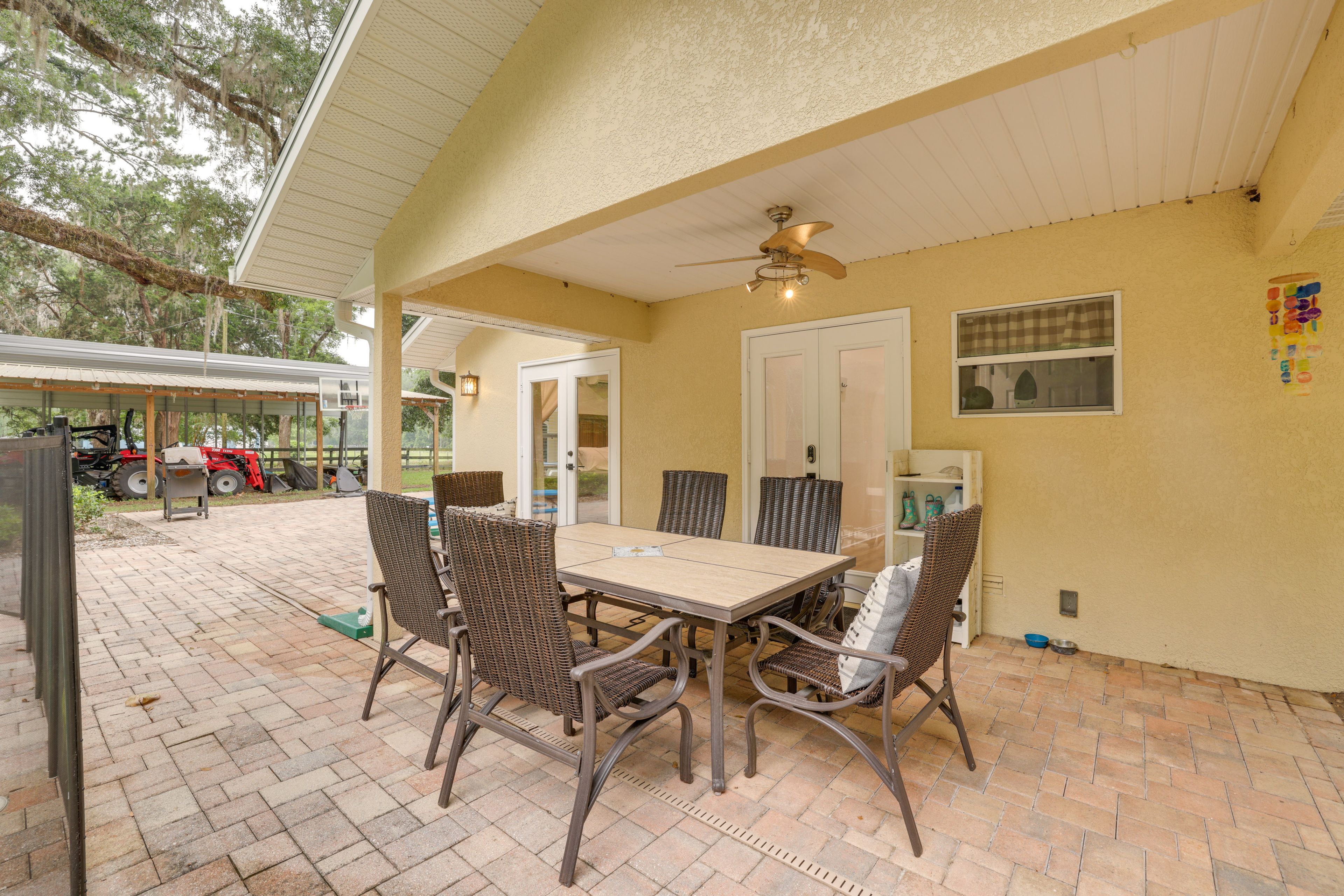 Patio | Gas Grill | Outdoor Seating & Dining | Trampoline | Basketball Hoop