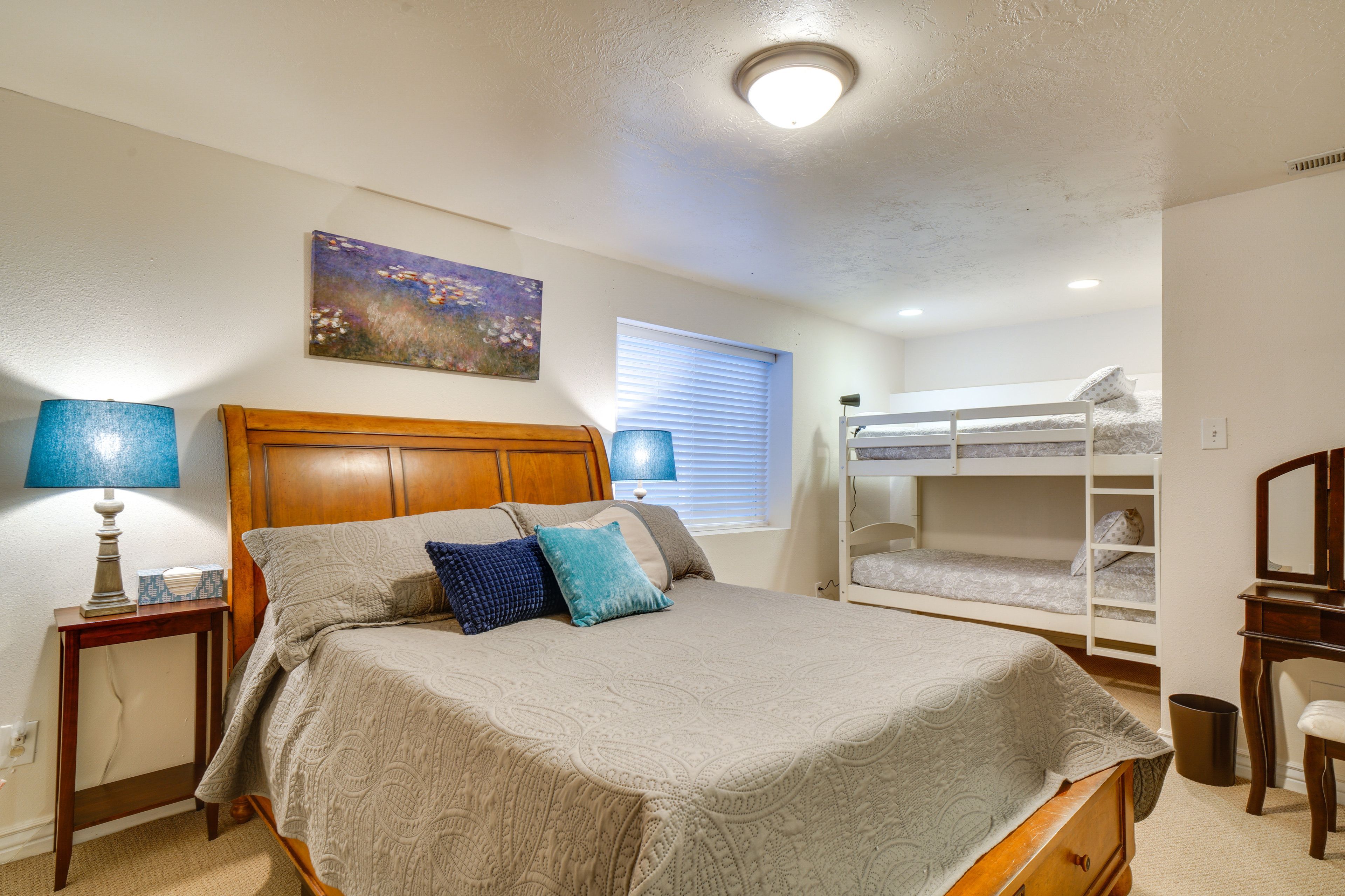 Bedroom 4 | Queen Bed | Twin Bunk Bed | Basement