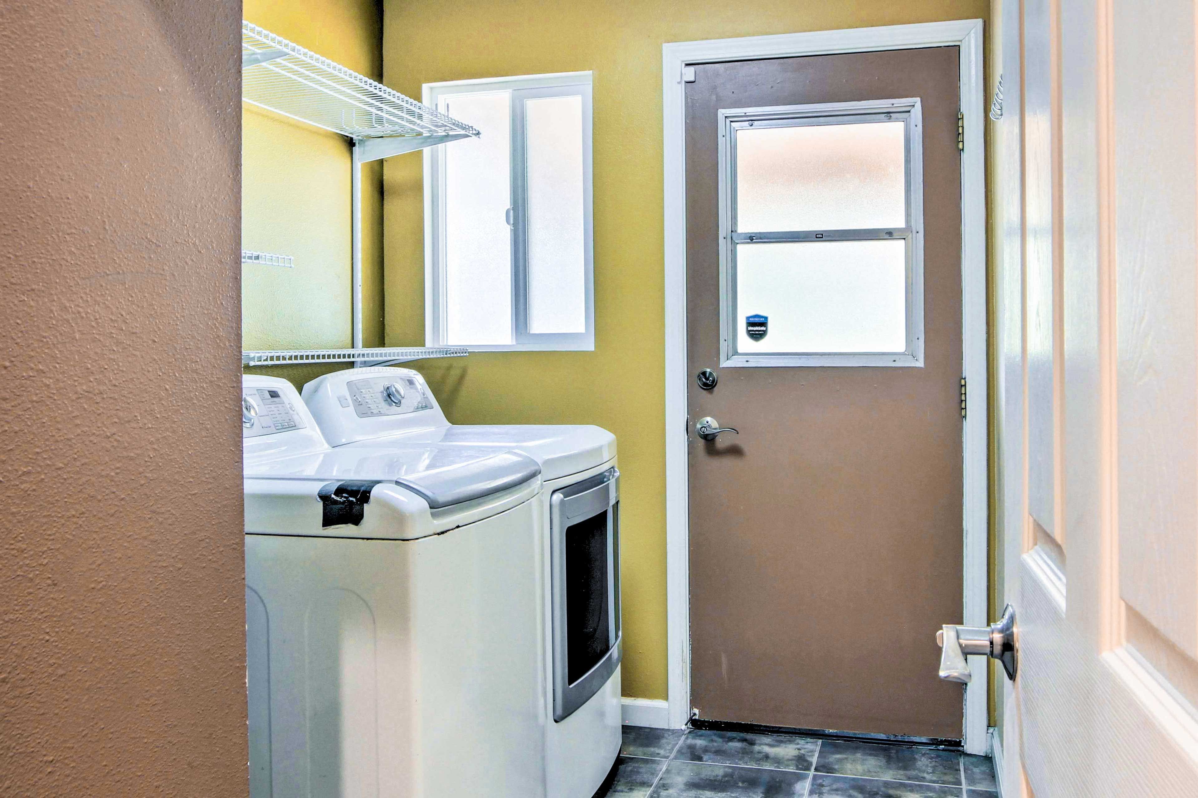 Laundry Area | Washer/Dryer | Hangers | Trash Bags/Paper Towels