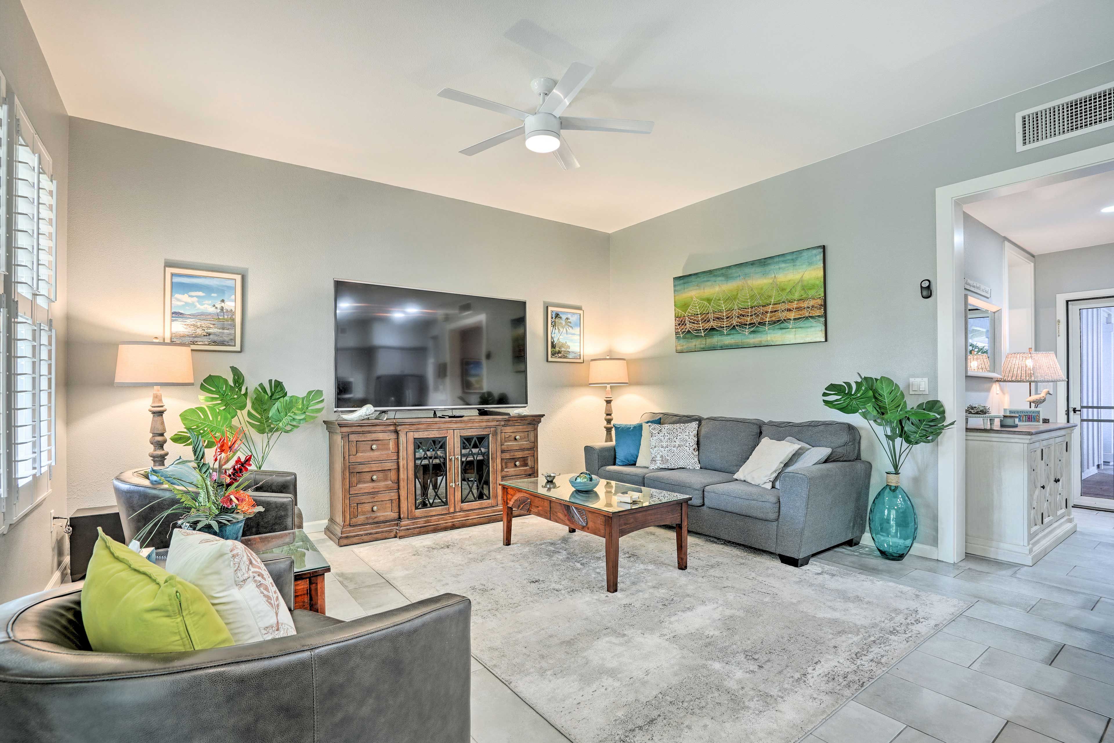 Living Room | Sleeper Sofa | Smart TV | Streaming Services | Home Theater System