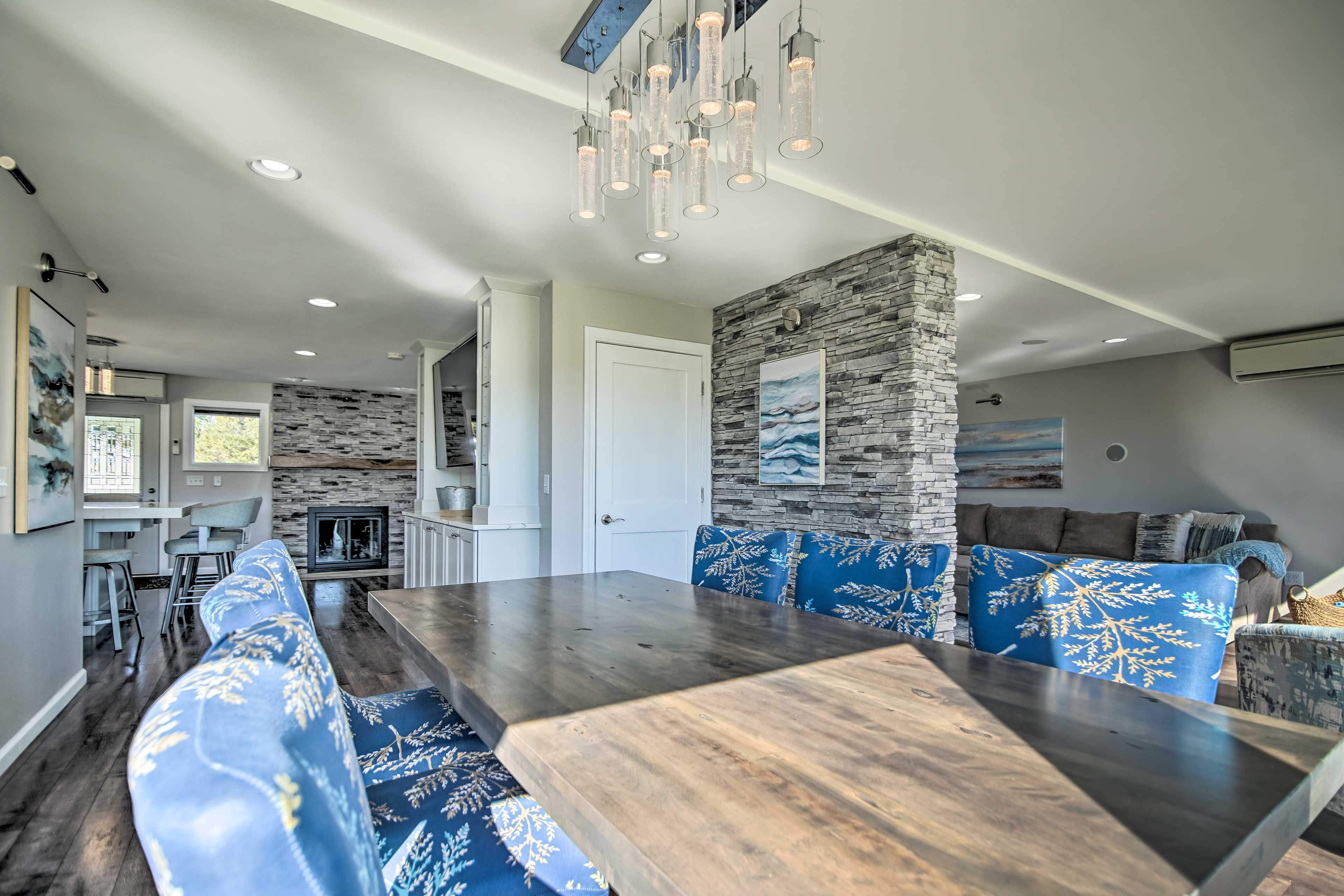 Dining Room | Dishware Provided | Window A/C Units | Heated Floors
