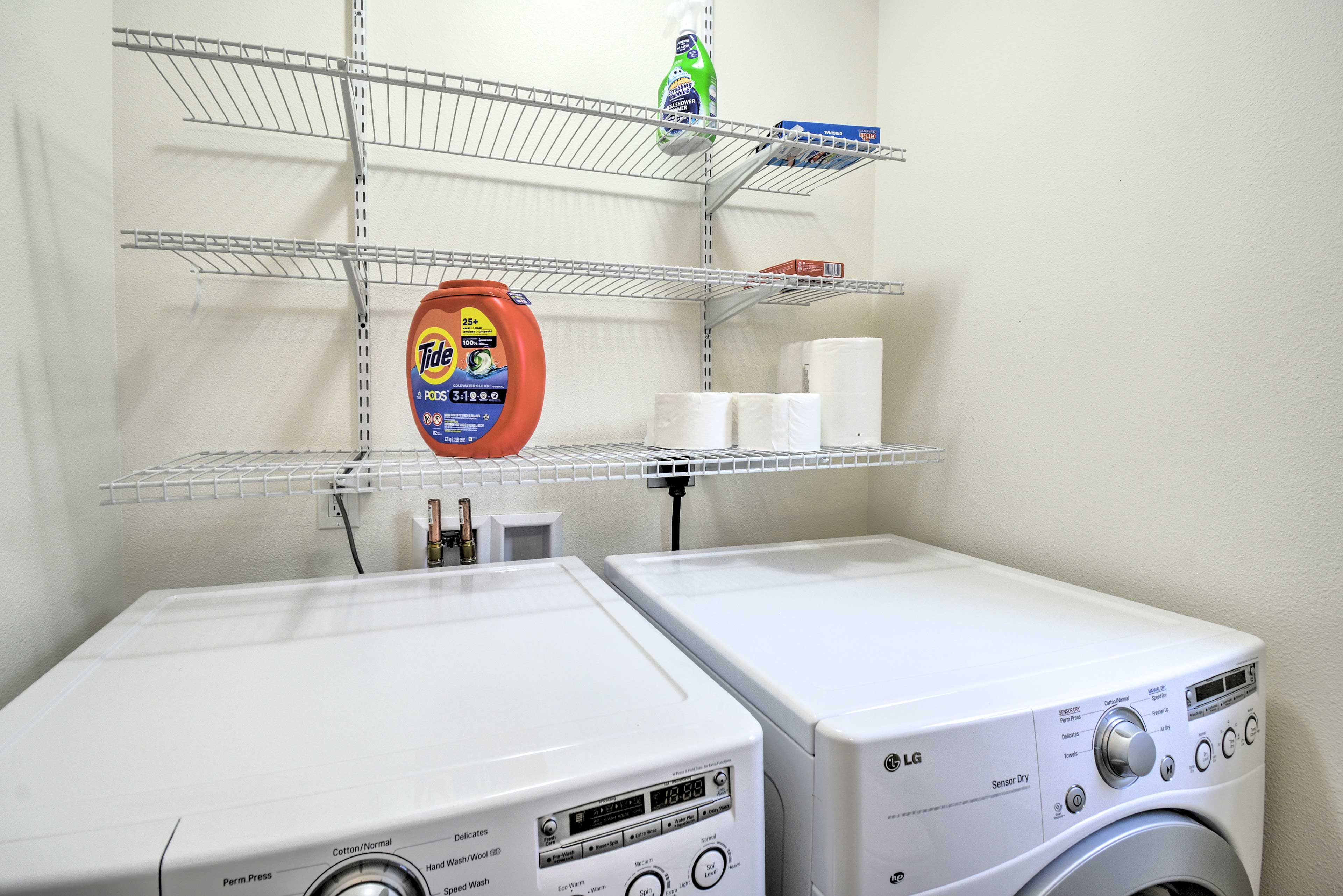 Laundry Area | 1st Floor | Linens Provided