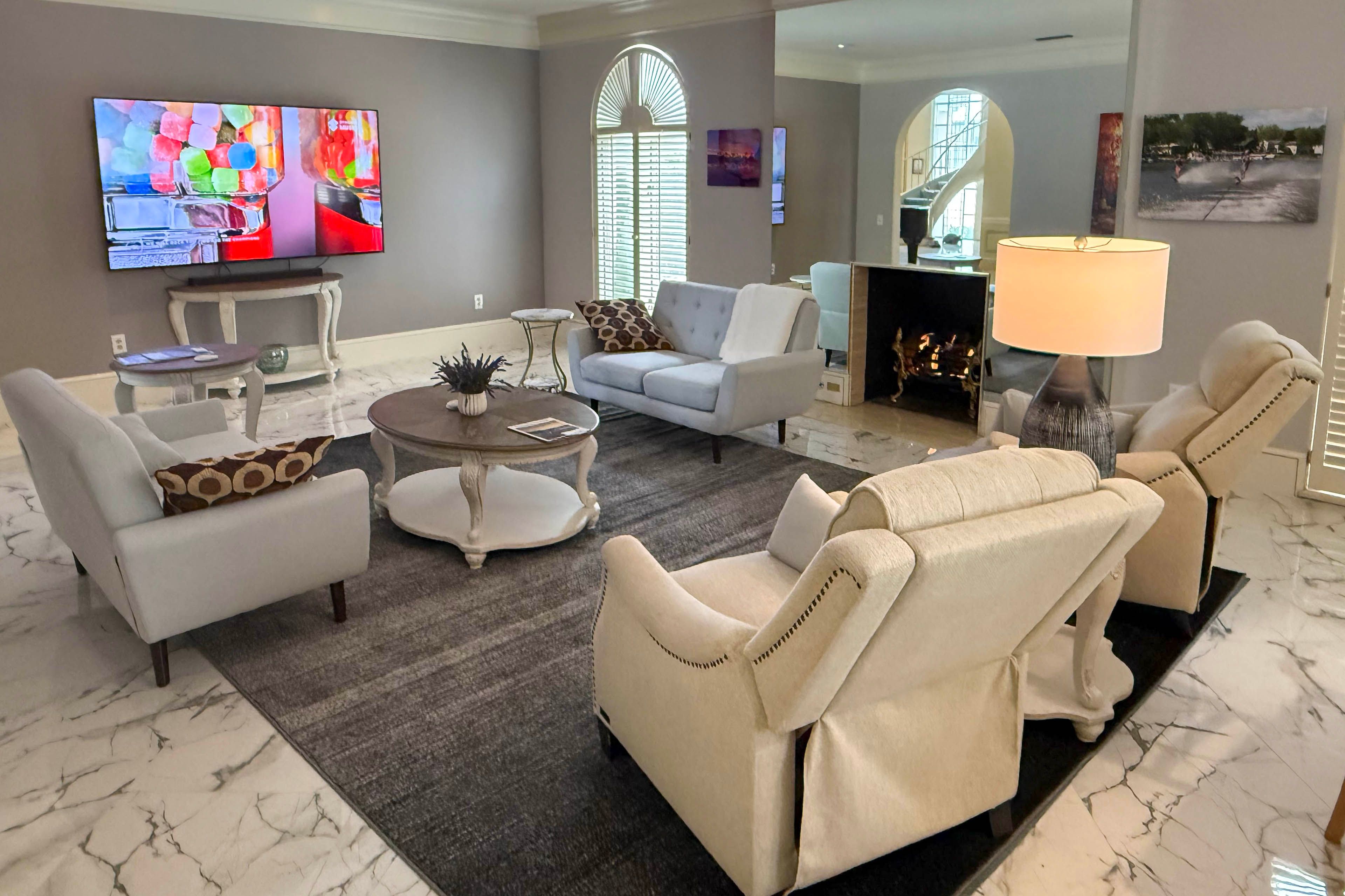 Living Room | 2-Story Home | Fireplace | Smart TV | Laptop Friendly