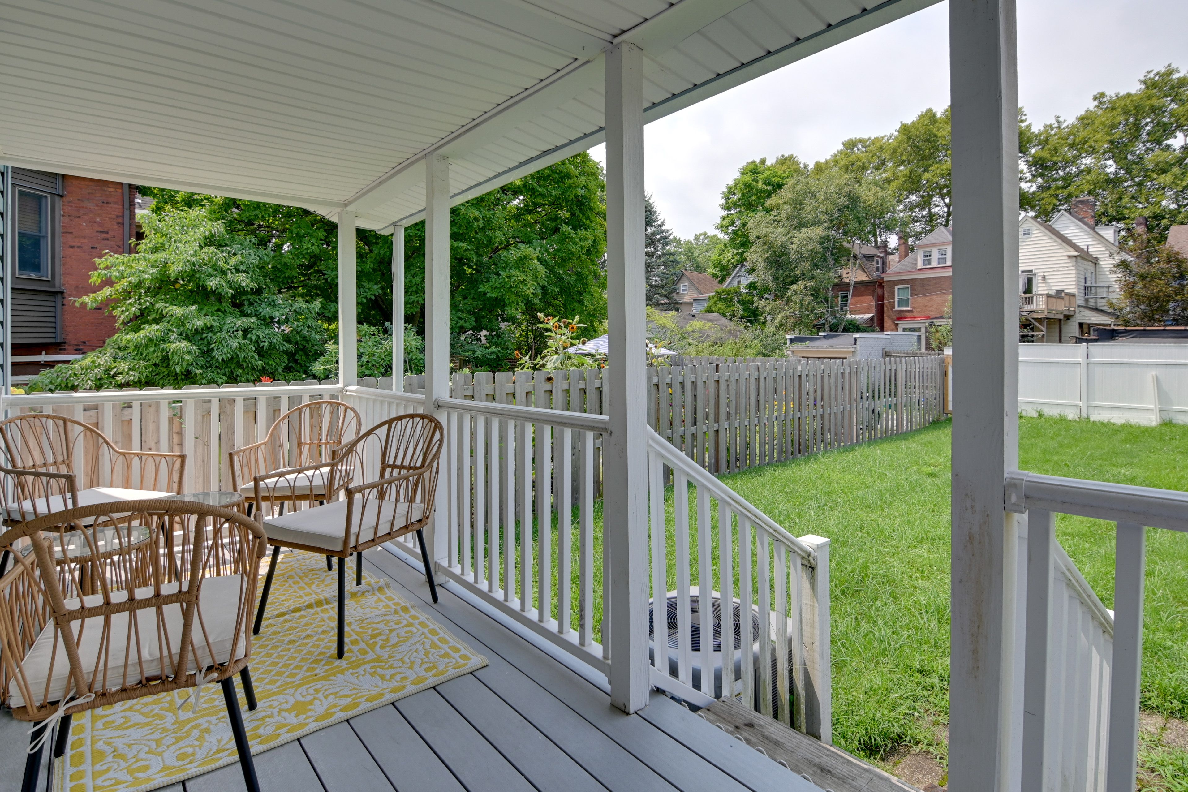 Deck w/ Seating | Fenced-In Yard