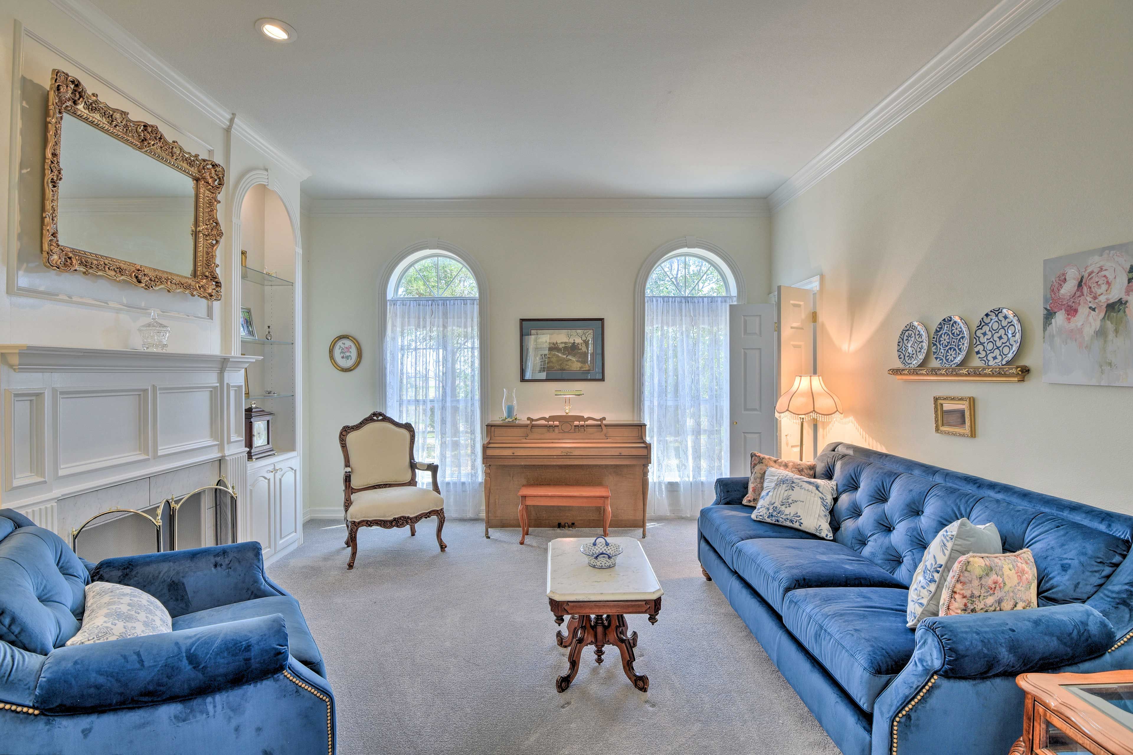Den | 1st Floor | Decorative Fireplace