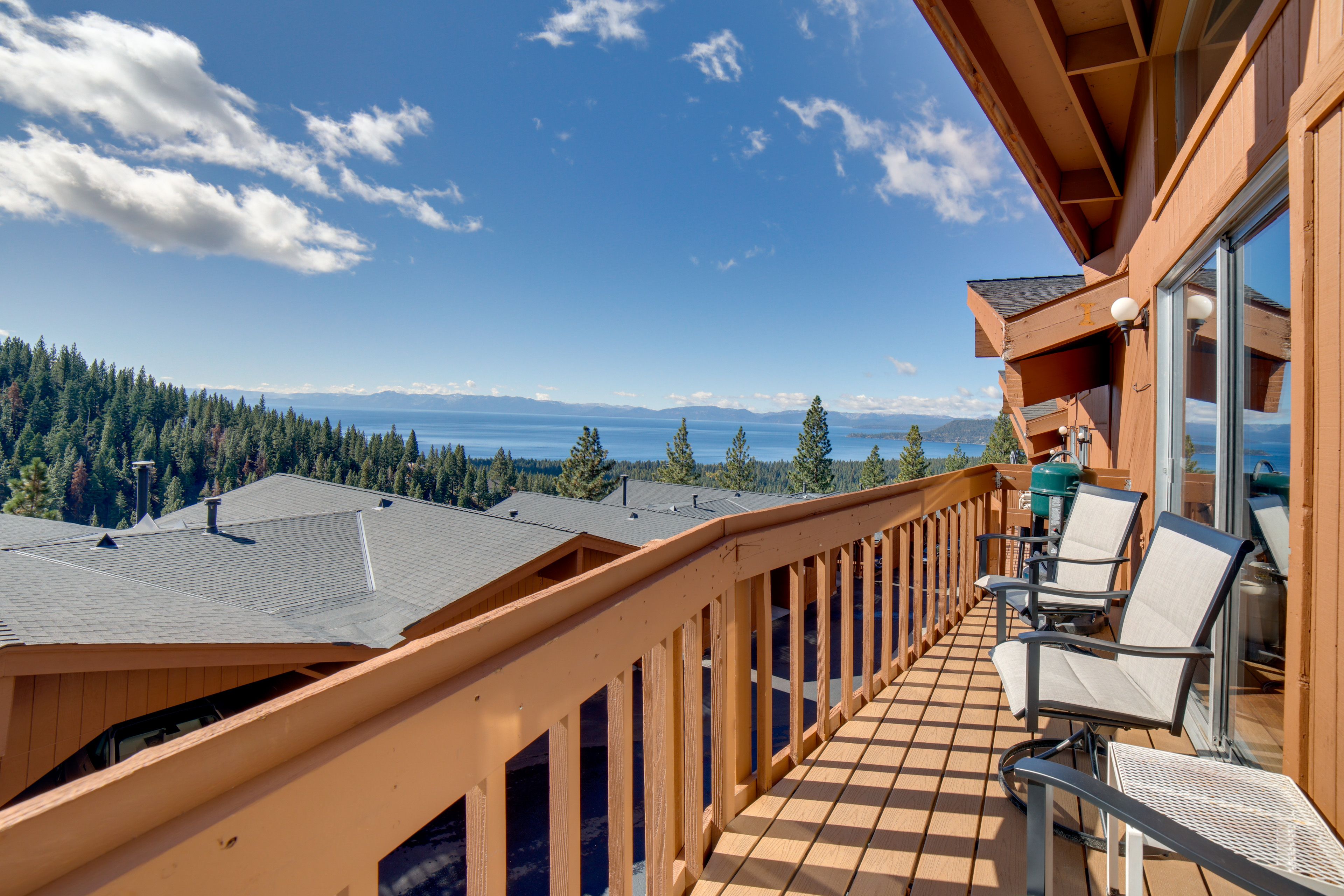 Furnished Balcony | Mountain & Lake Views