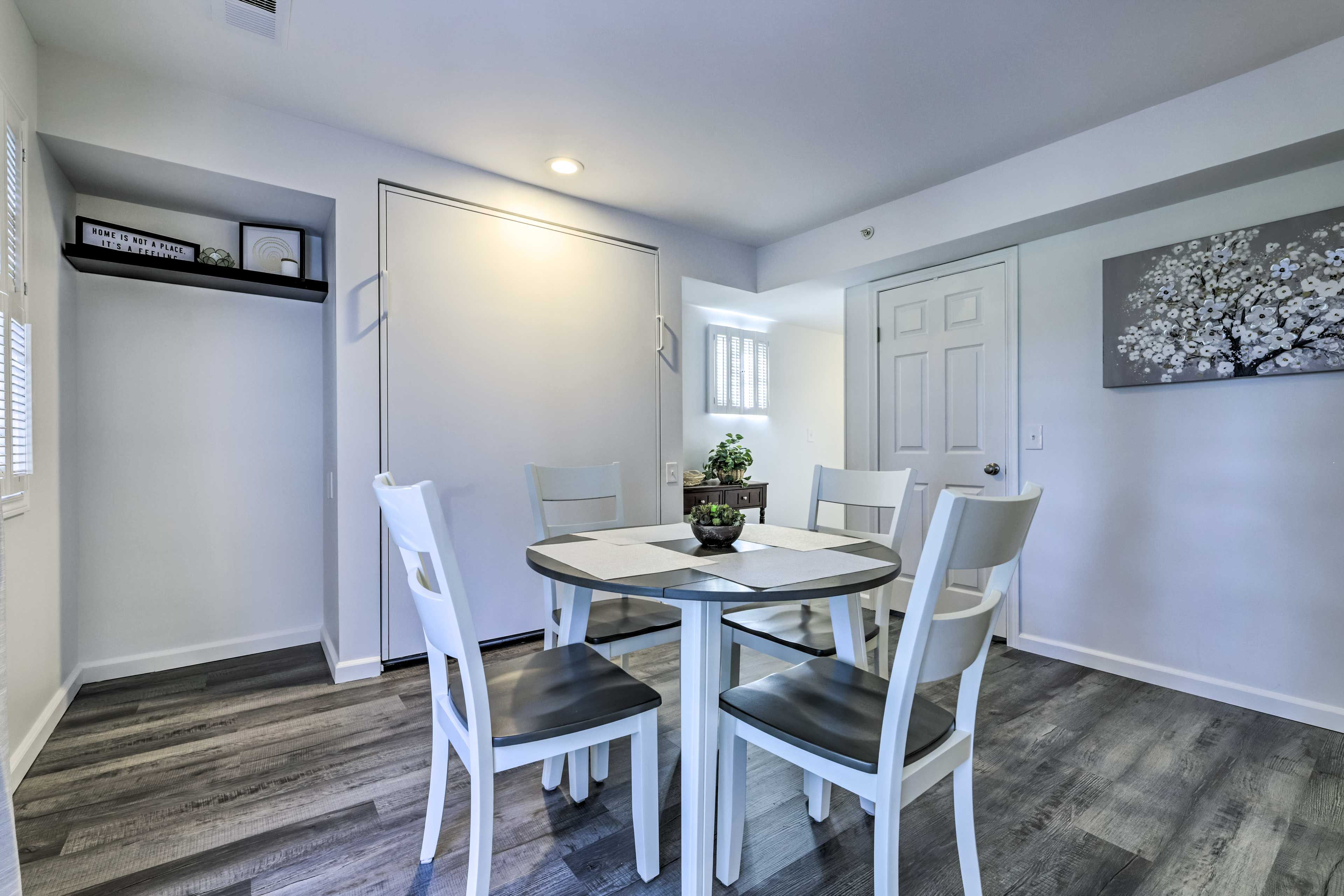 Dining Area | Queen Murphy Bed