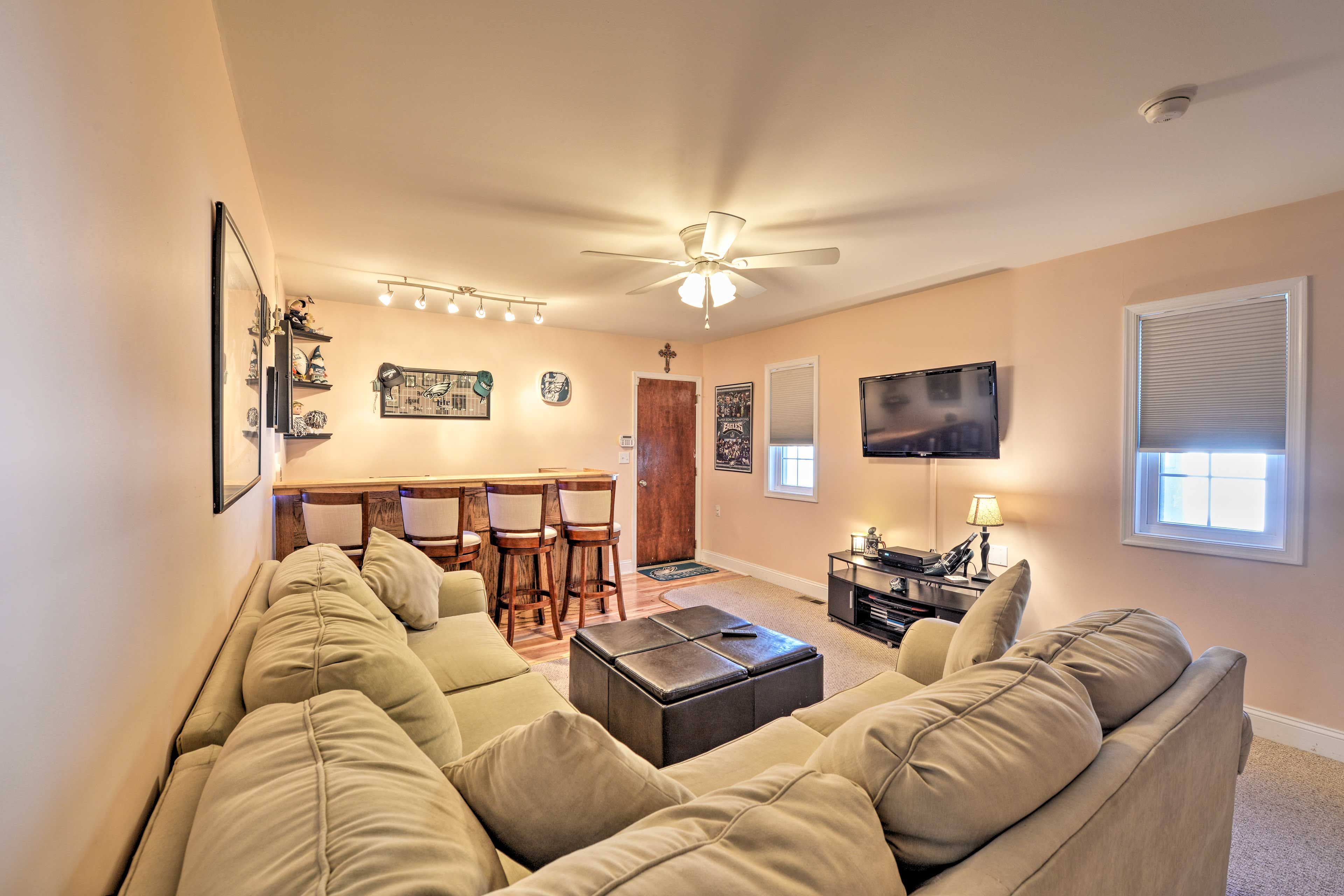 Downstairs Living Room | Dry Bar