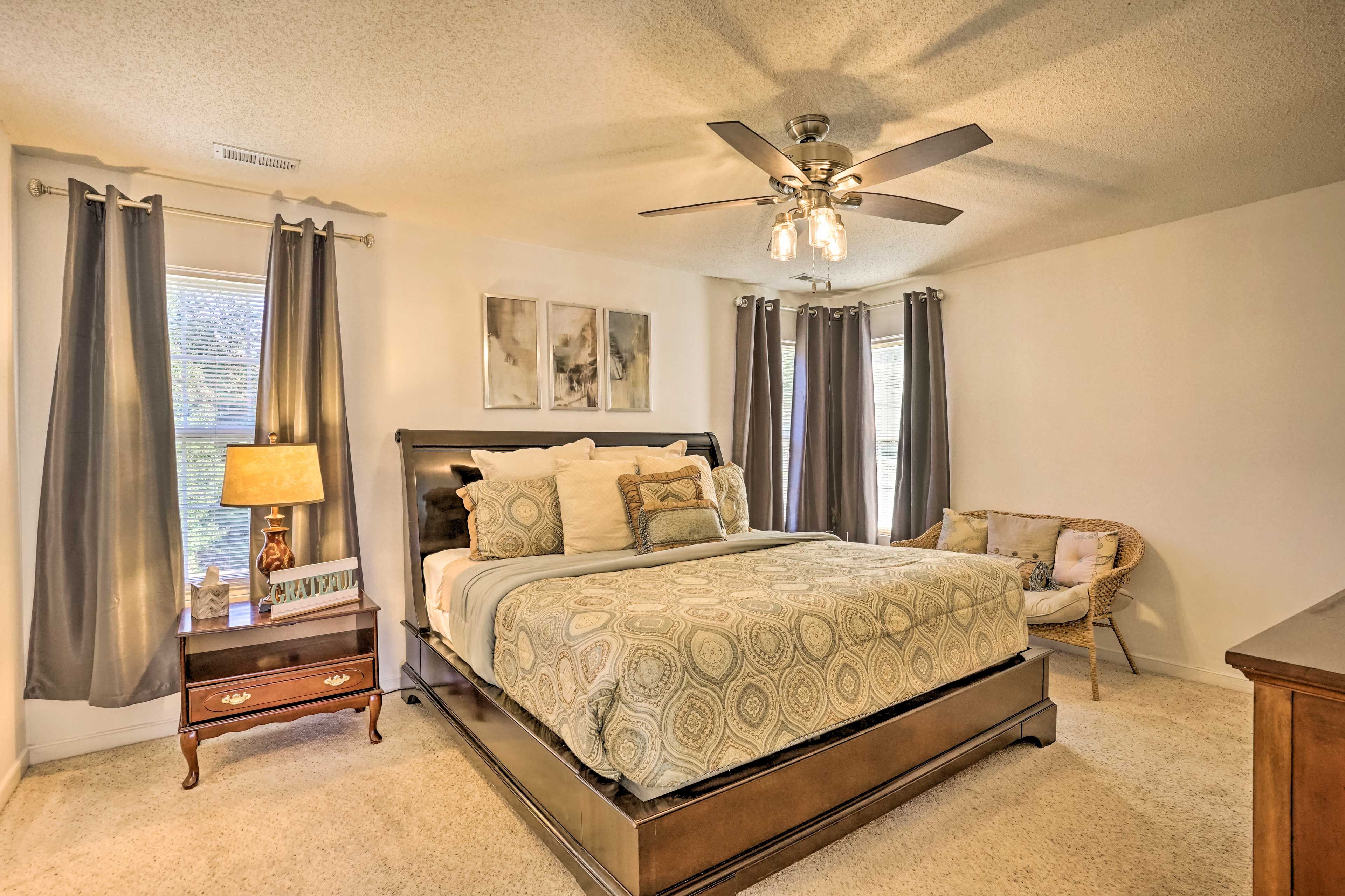 Bedroom 1 | California King Bed | Pack 'n Play | 2nd Floor | Smart TV