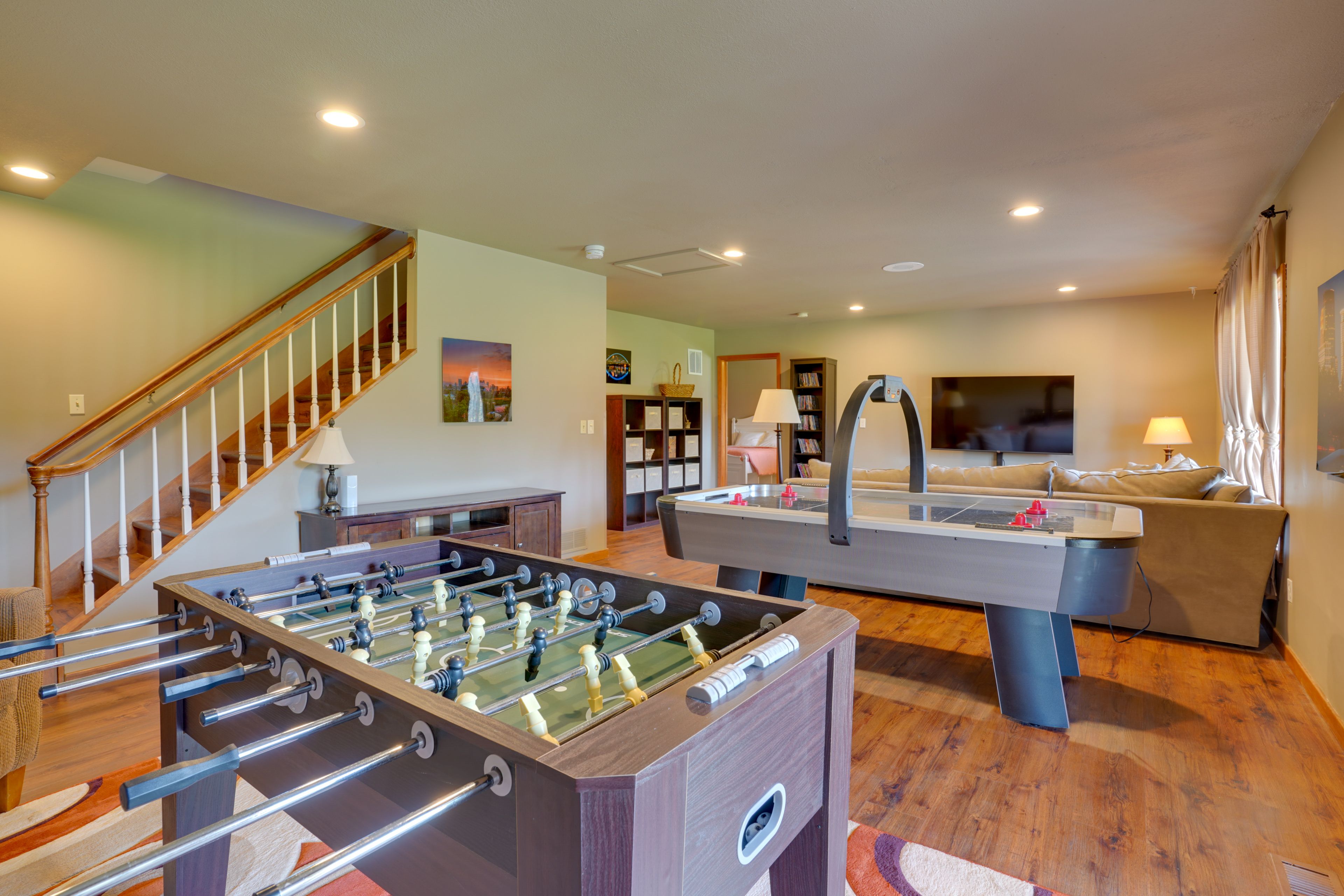 Game Room | Lower Level | Foosball Table | Air Hockey Table | Cable TV