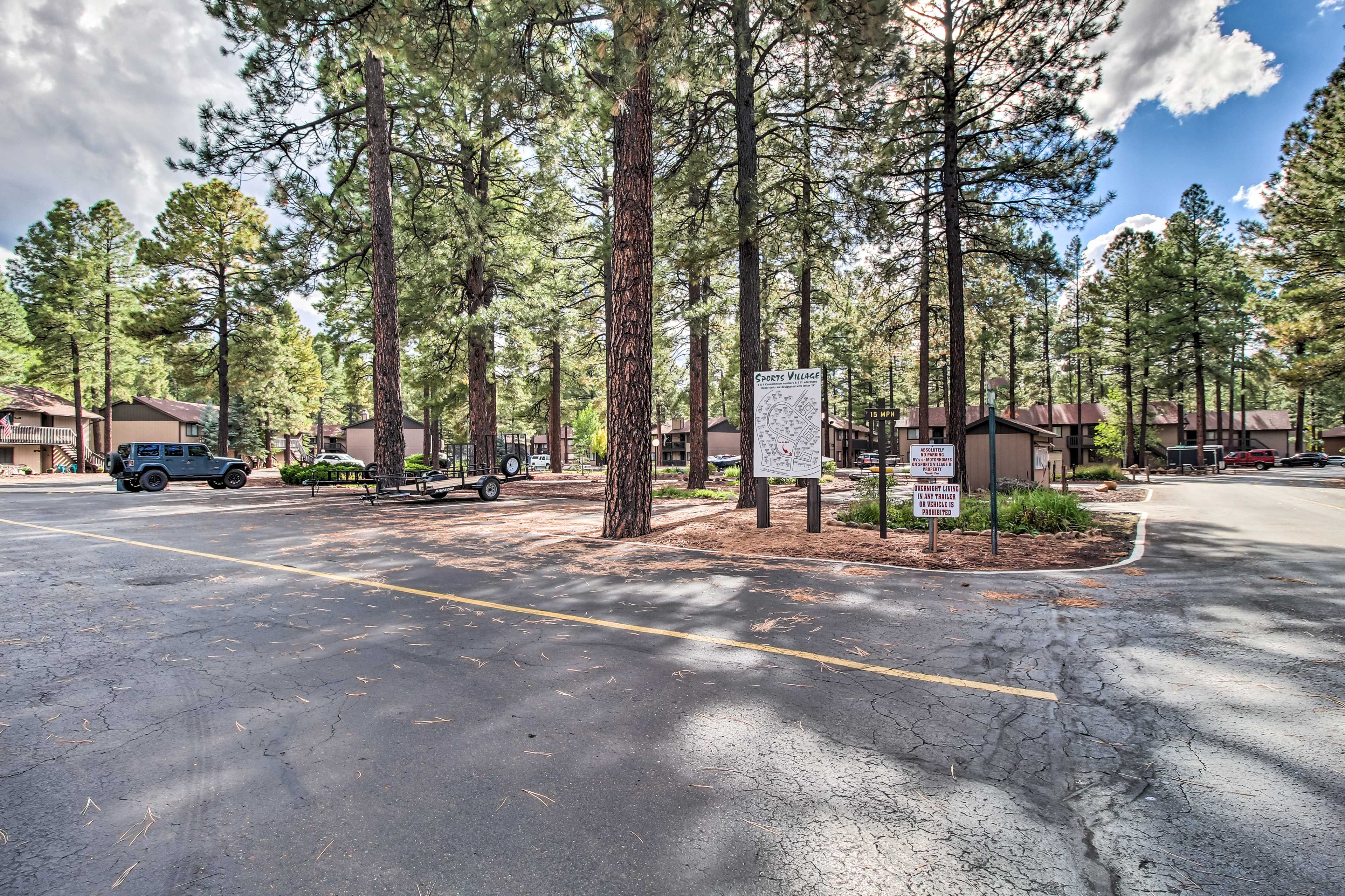 Open Community Parking Area | RV/Trailer Parking Allowed | Free Street Parking