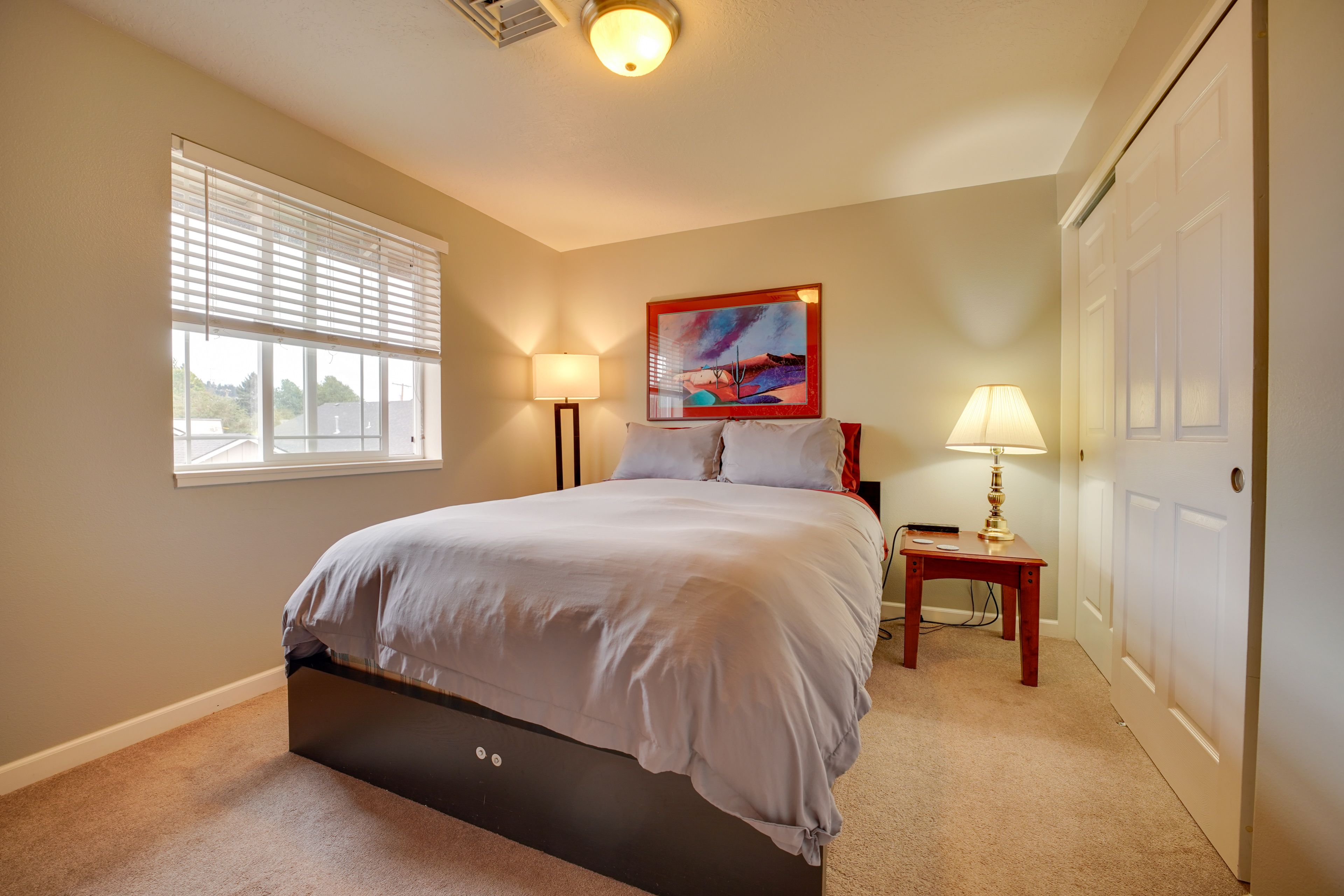 Bedroom 1 | Queen Bed | Linens Provided | Pack 'n Play
