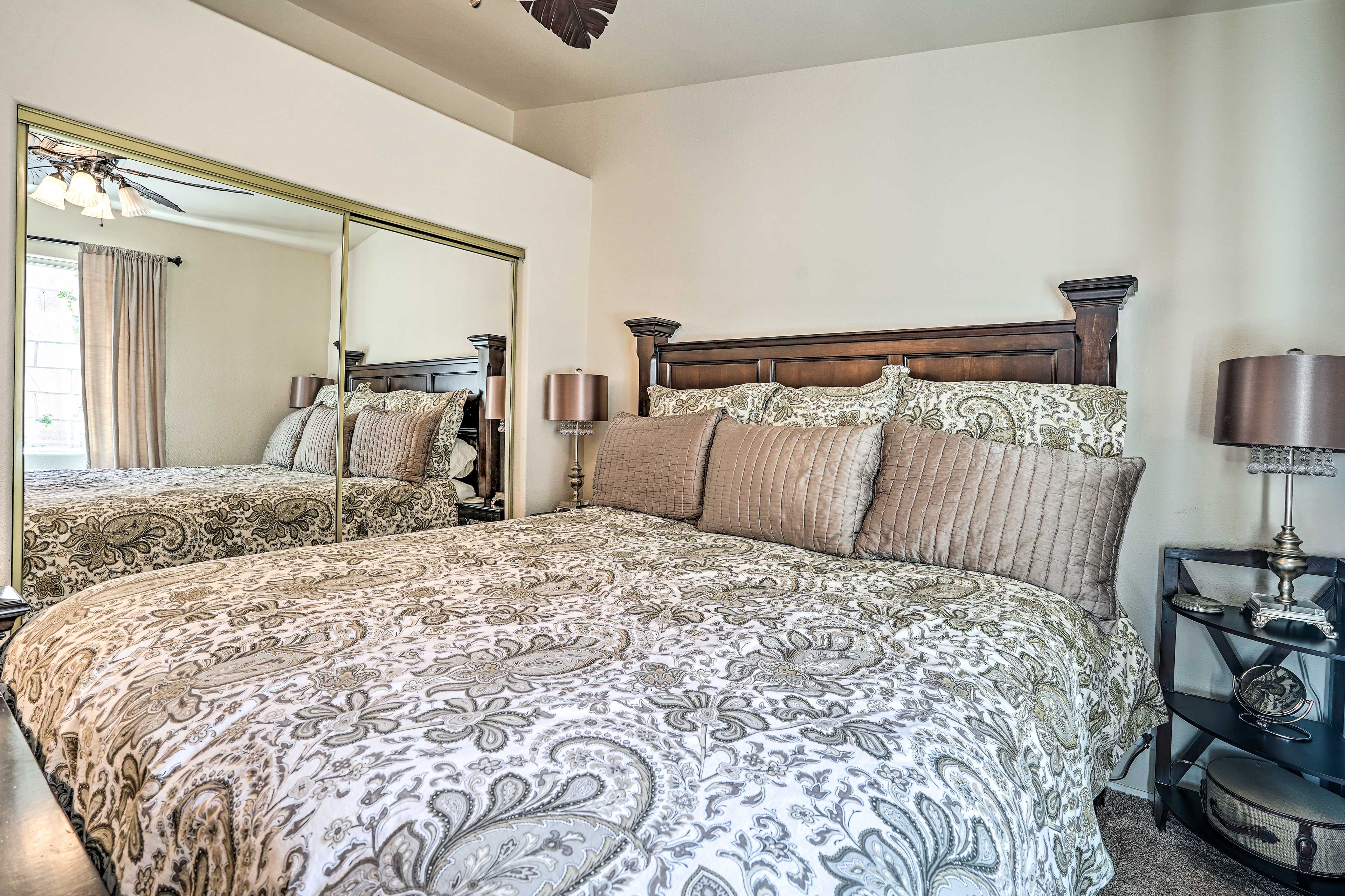 Bedroom 2 | King Bed | TV w/ Cable