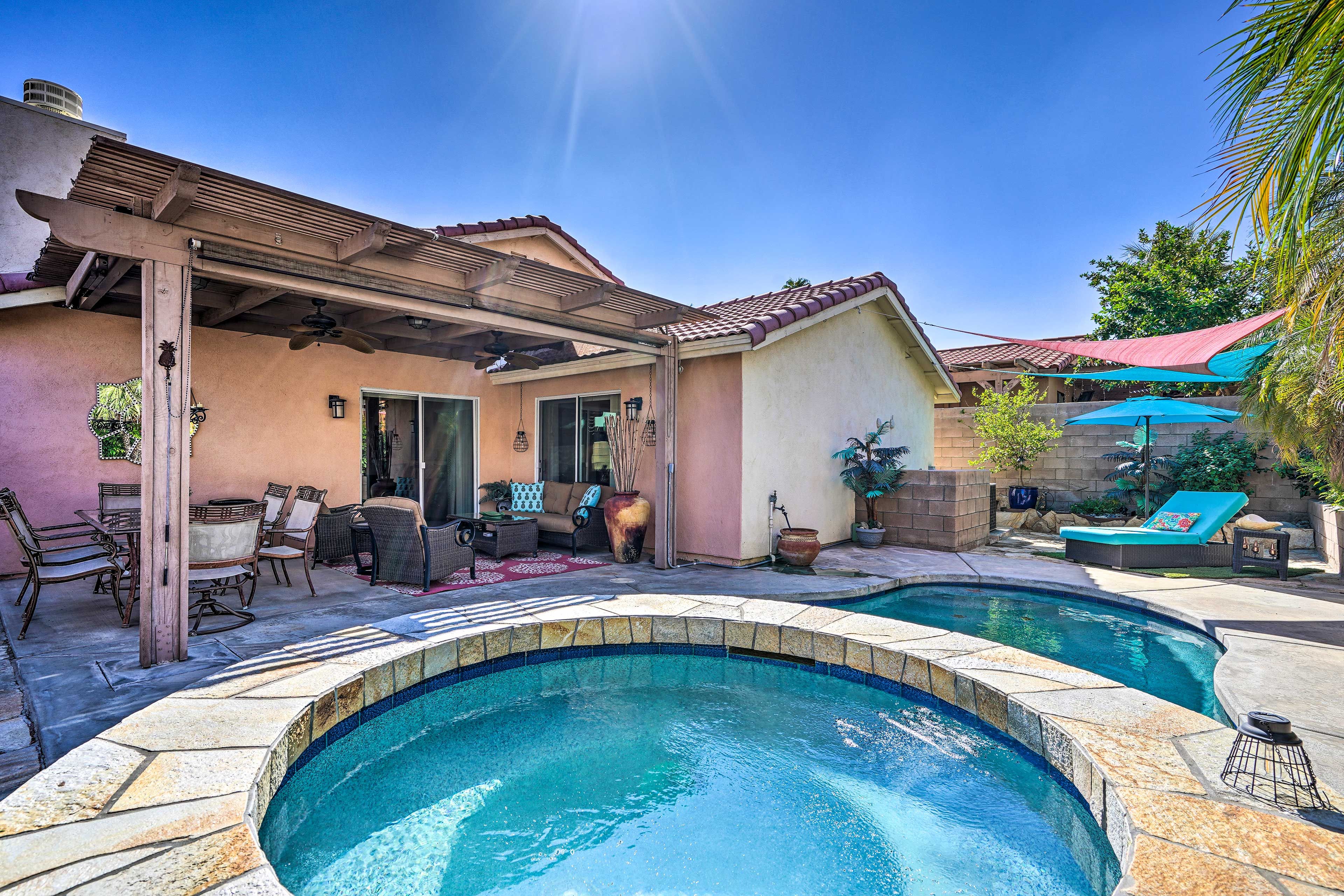 Pool | Patio w/ Lounge Furniture | Outdoor Dining Area | Gas Grill