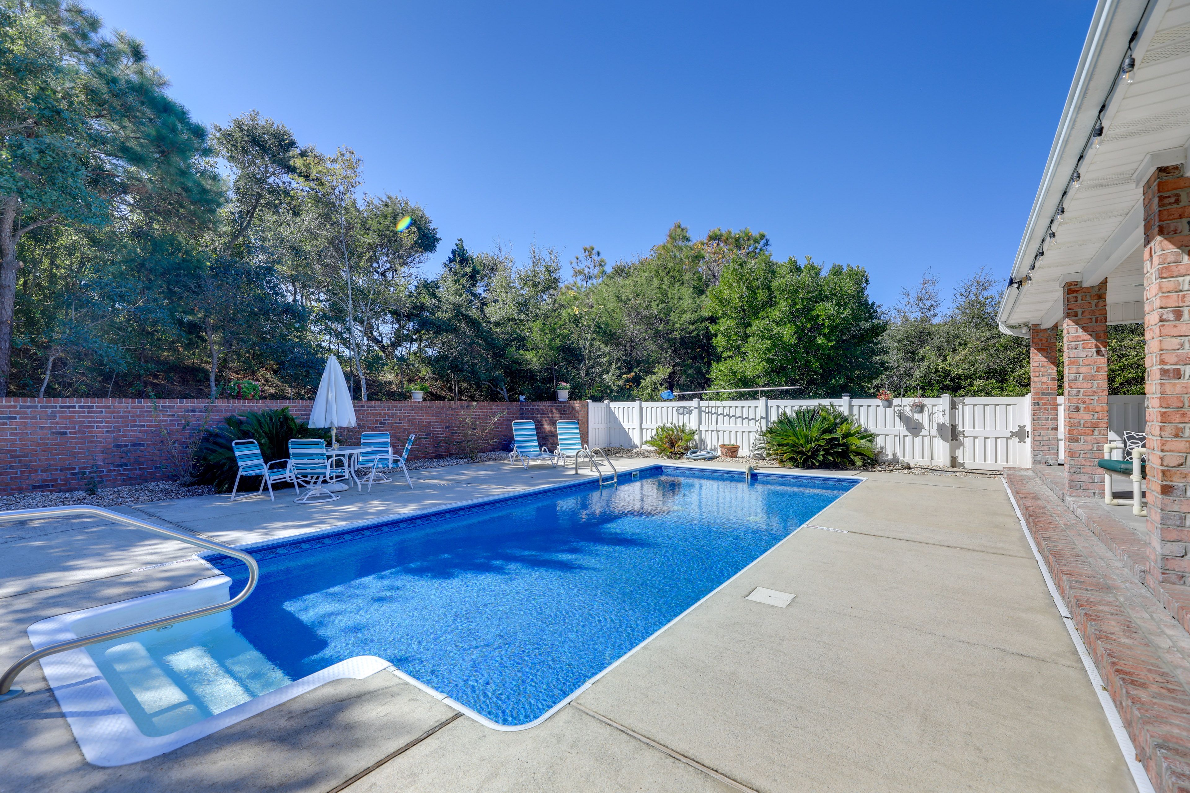 Lanai | Private Pool | Shaded Outdoor Dining Area