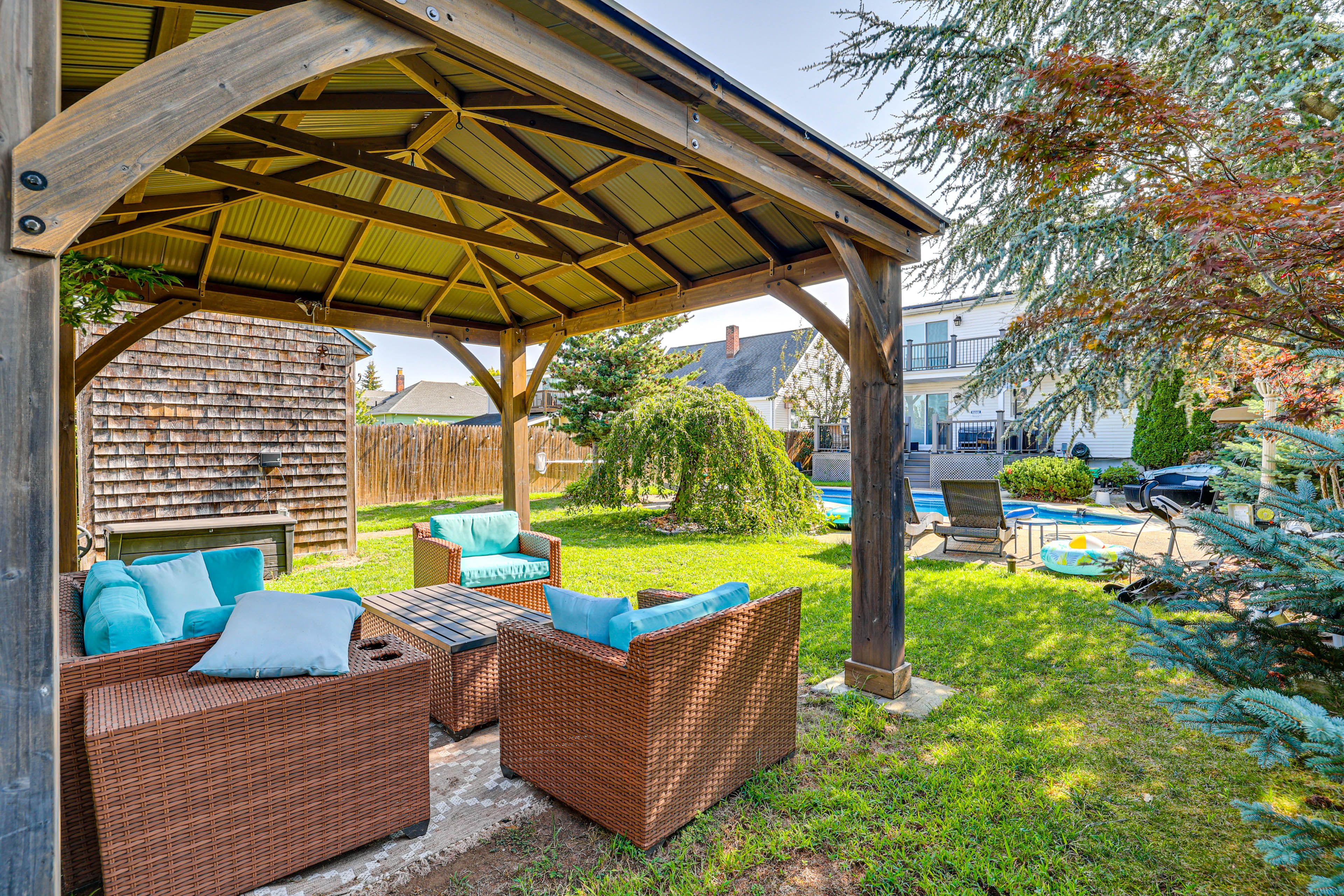 Backyard | Private Pool (Depth 3'-5') | Open Seasonally