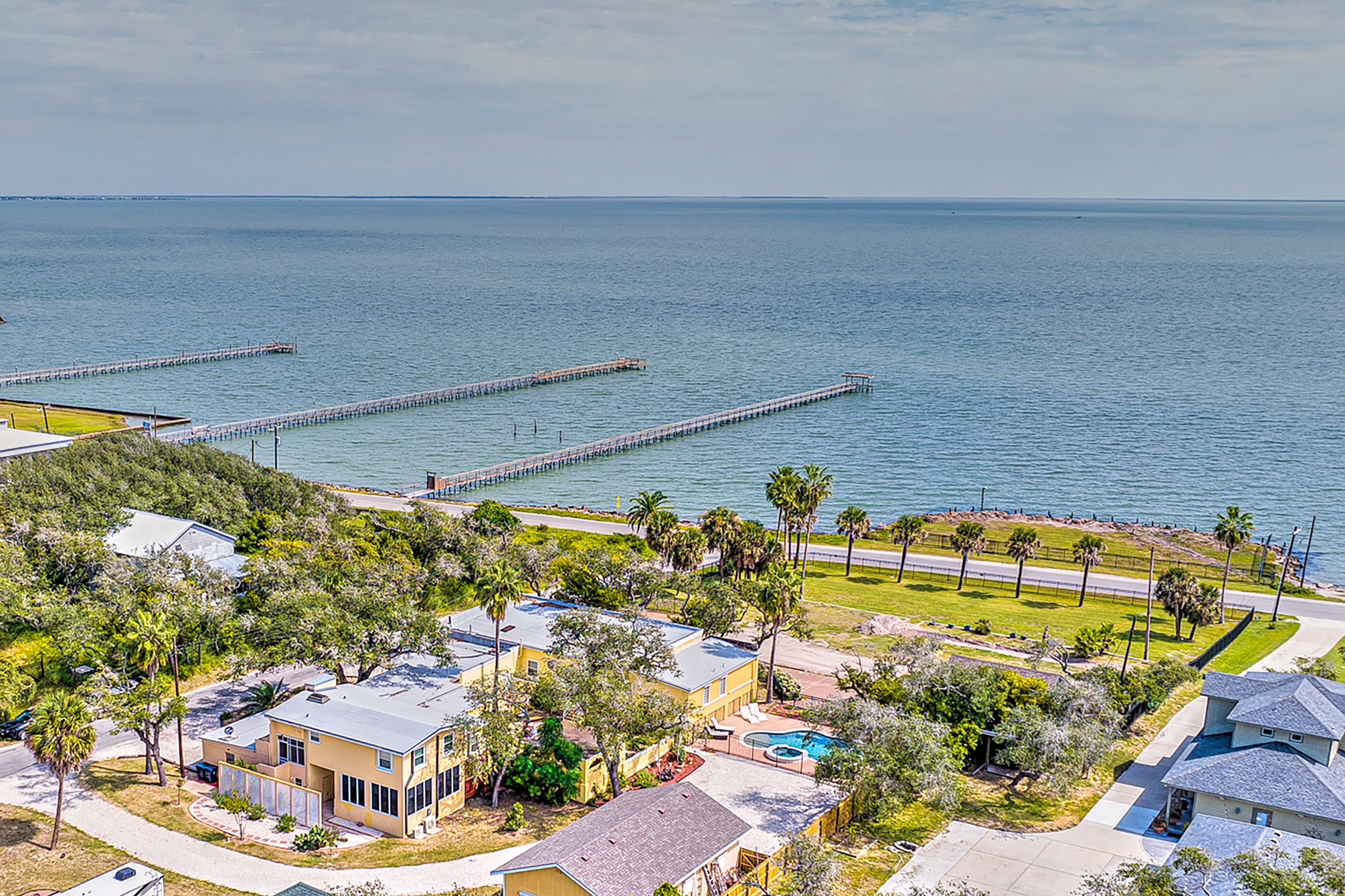 Aerial View | Across the Street From Aransas Bay